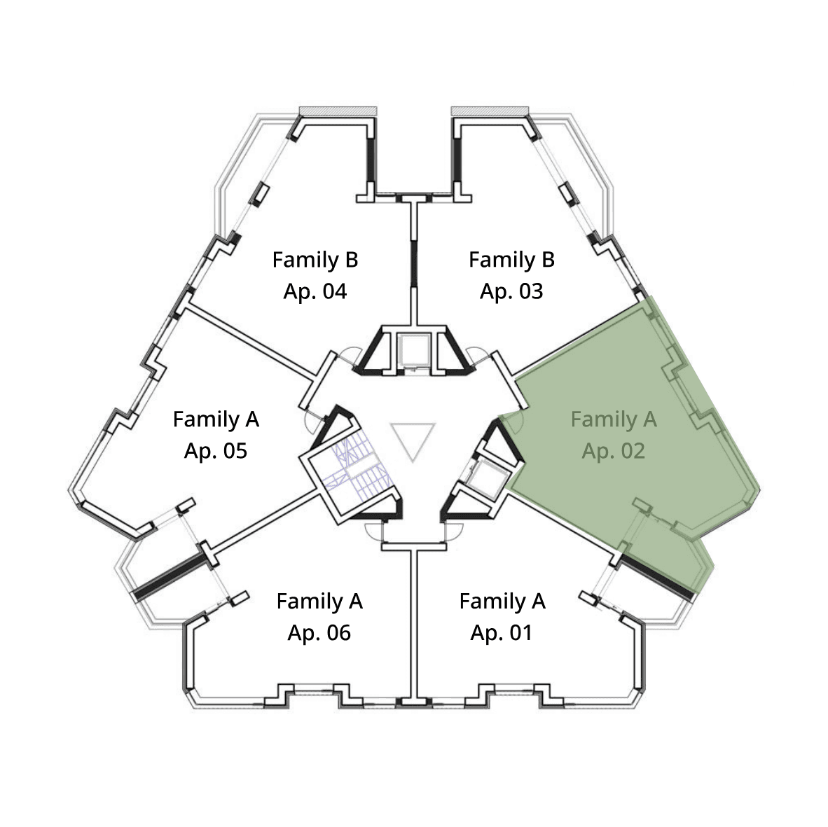 Plan apartament C1-A-102