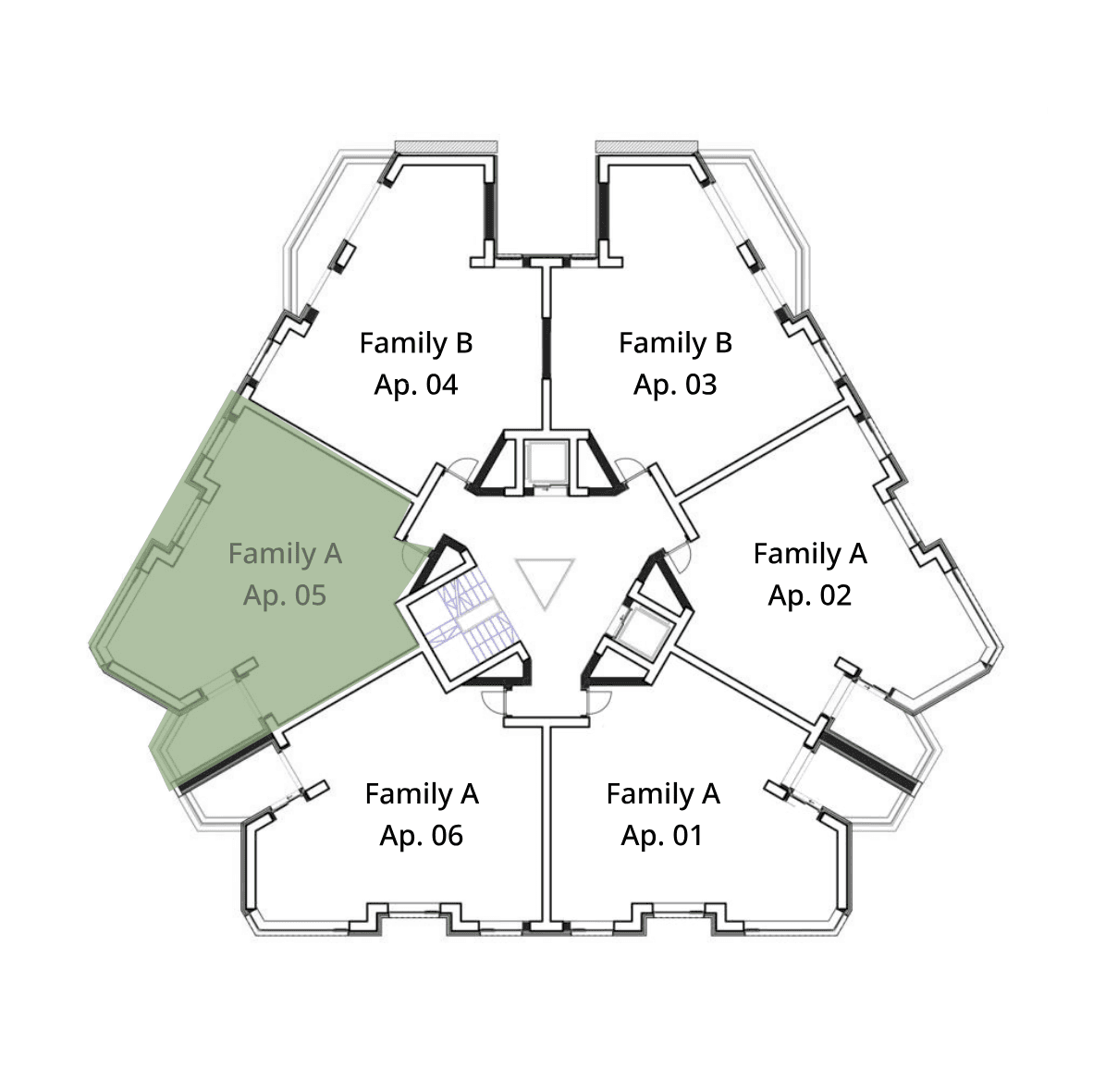 Plan apartament C1-A-105