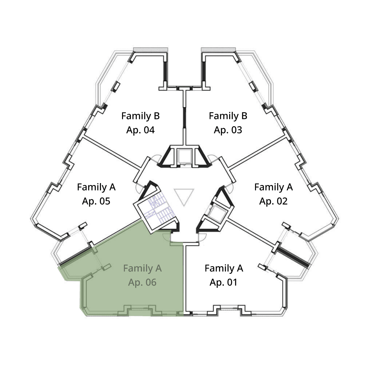 Plan apartament C1-A-106