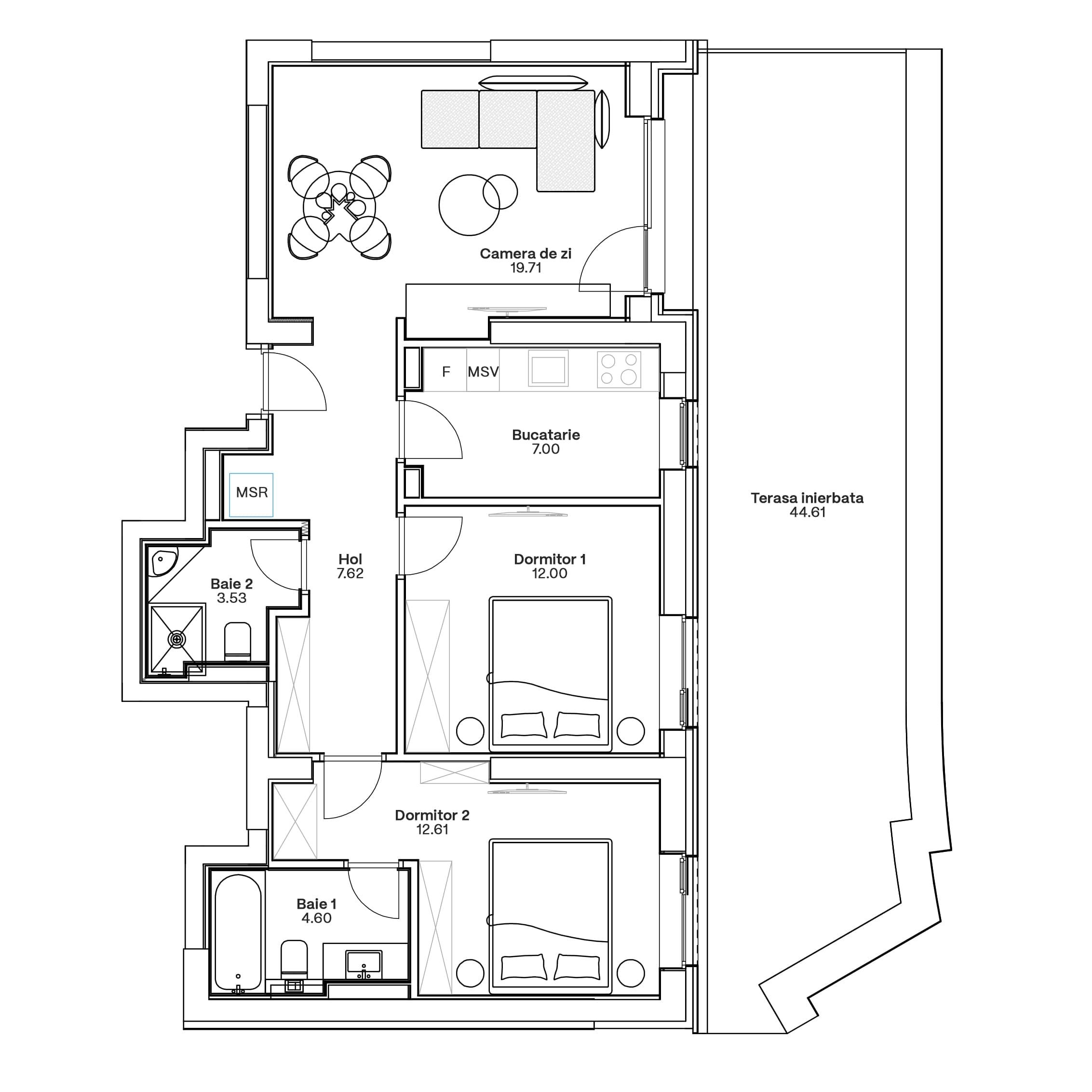Plan apartament C5-B-003