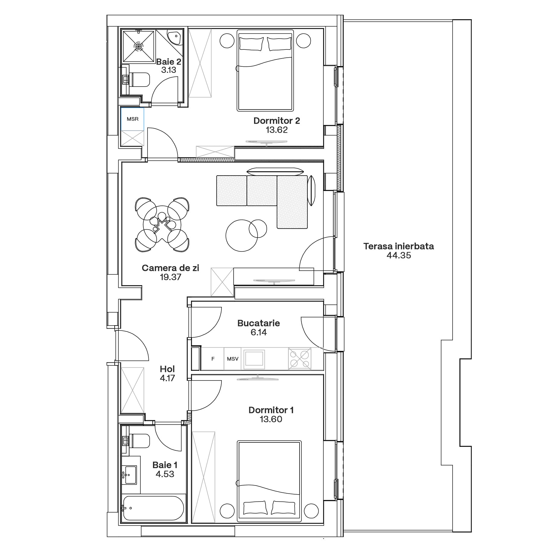 Plan apartament C5-A-004