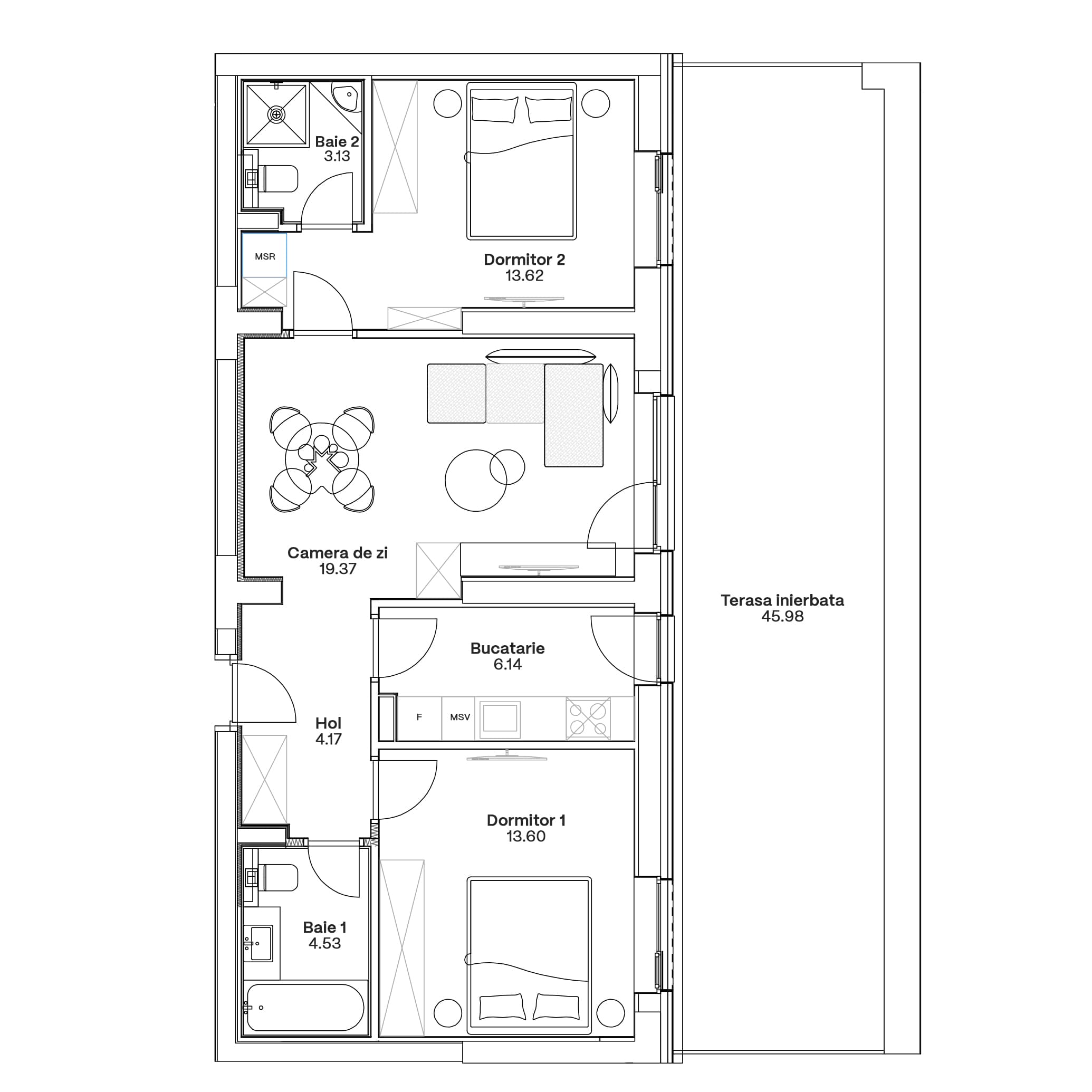 Plan apartament C5-B-004