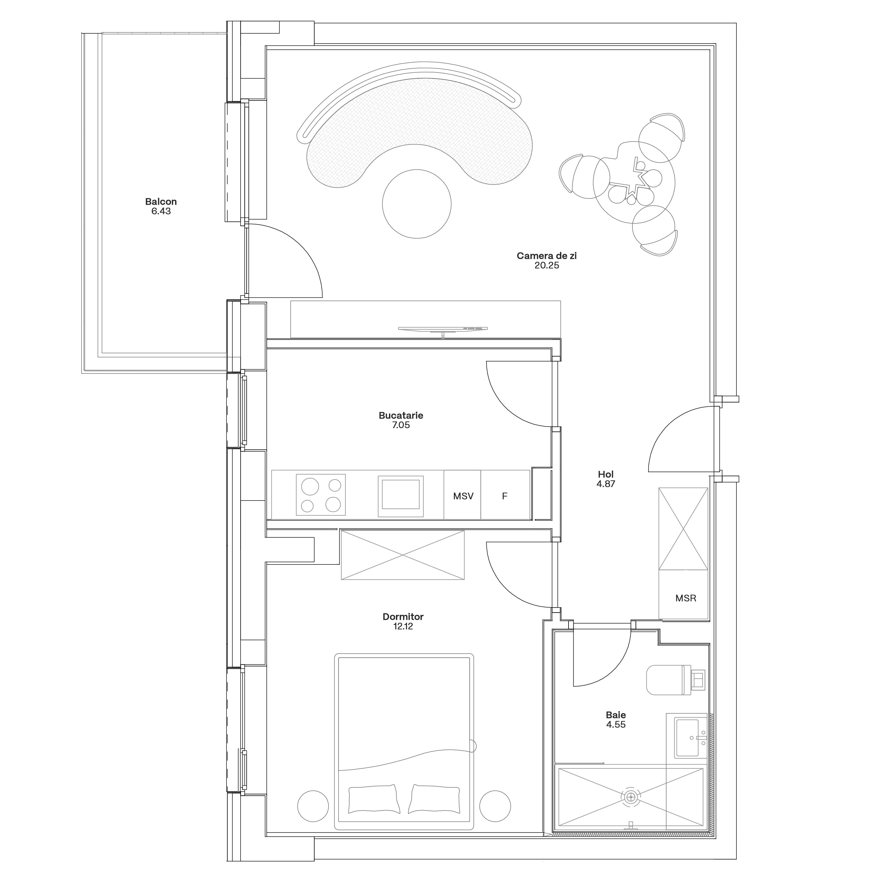 Plan apartament C2-A-103