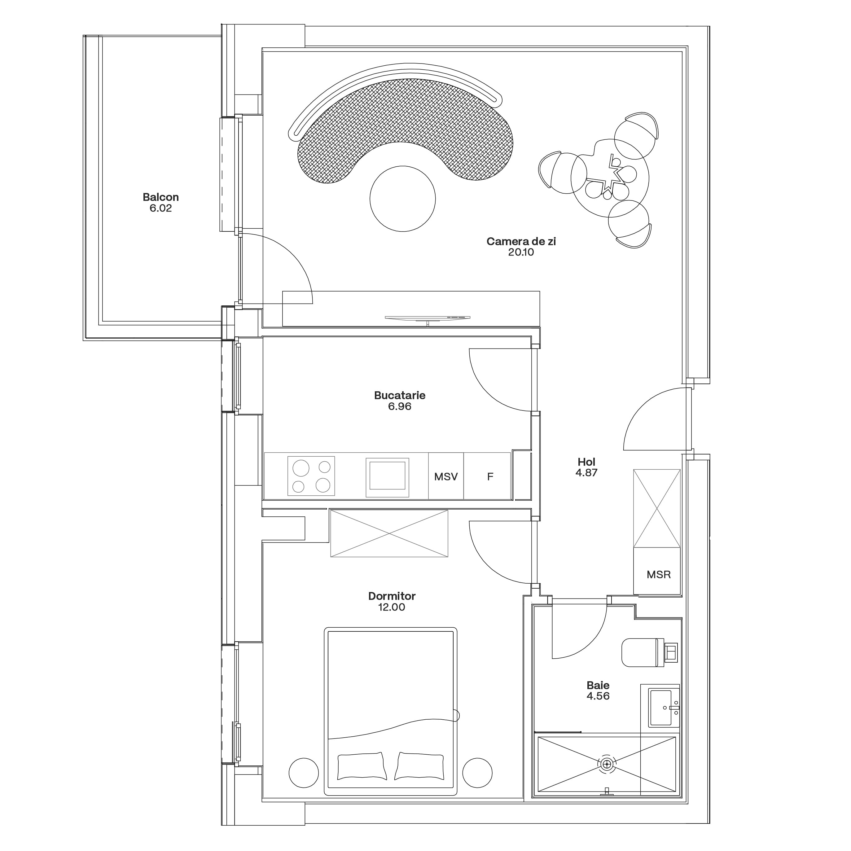 Plan apartament C5-A-103
