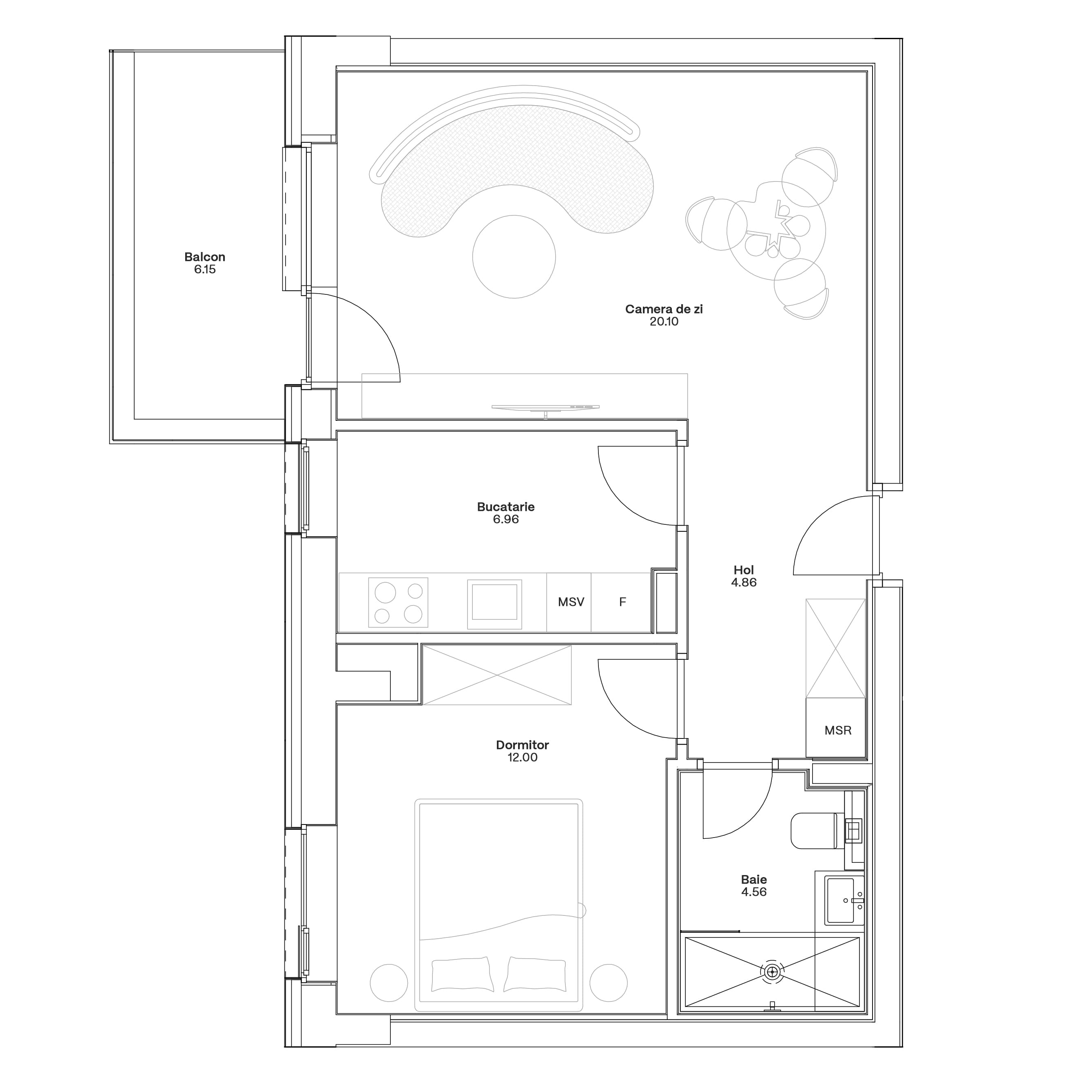 Plan apartament C6-A-103