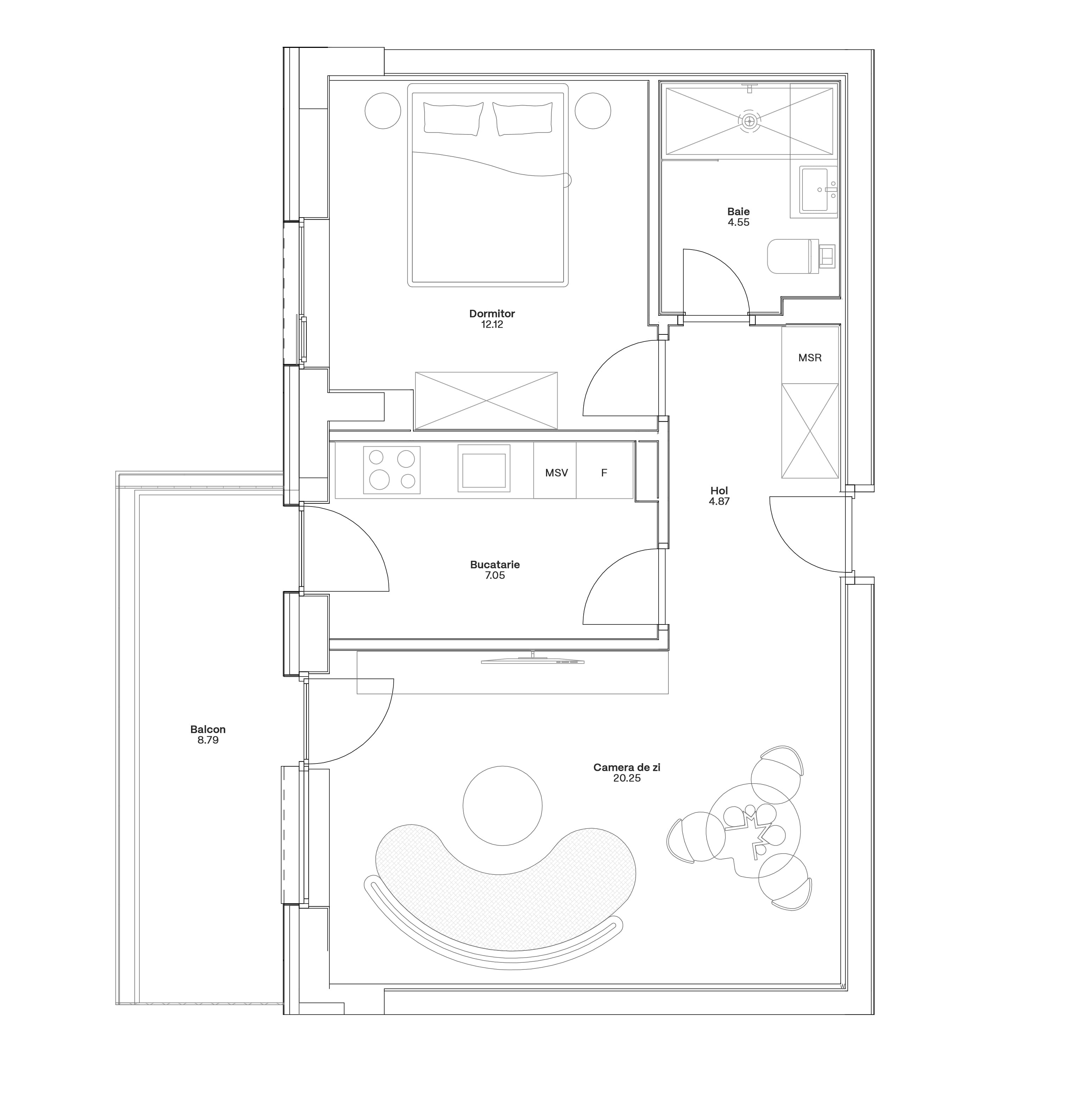 Plan apartament C2-A-104
