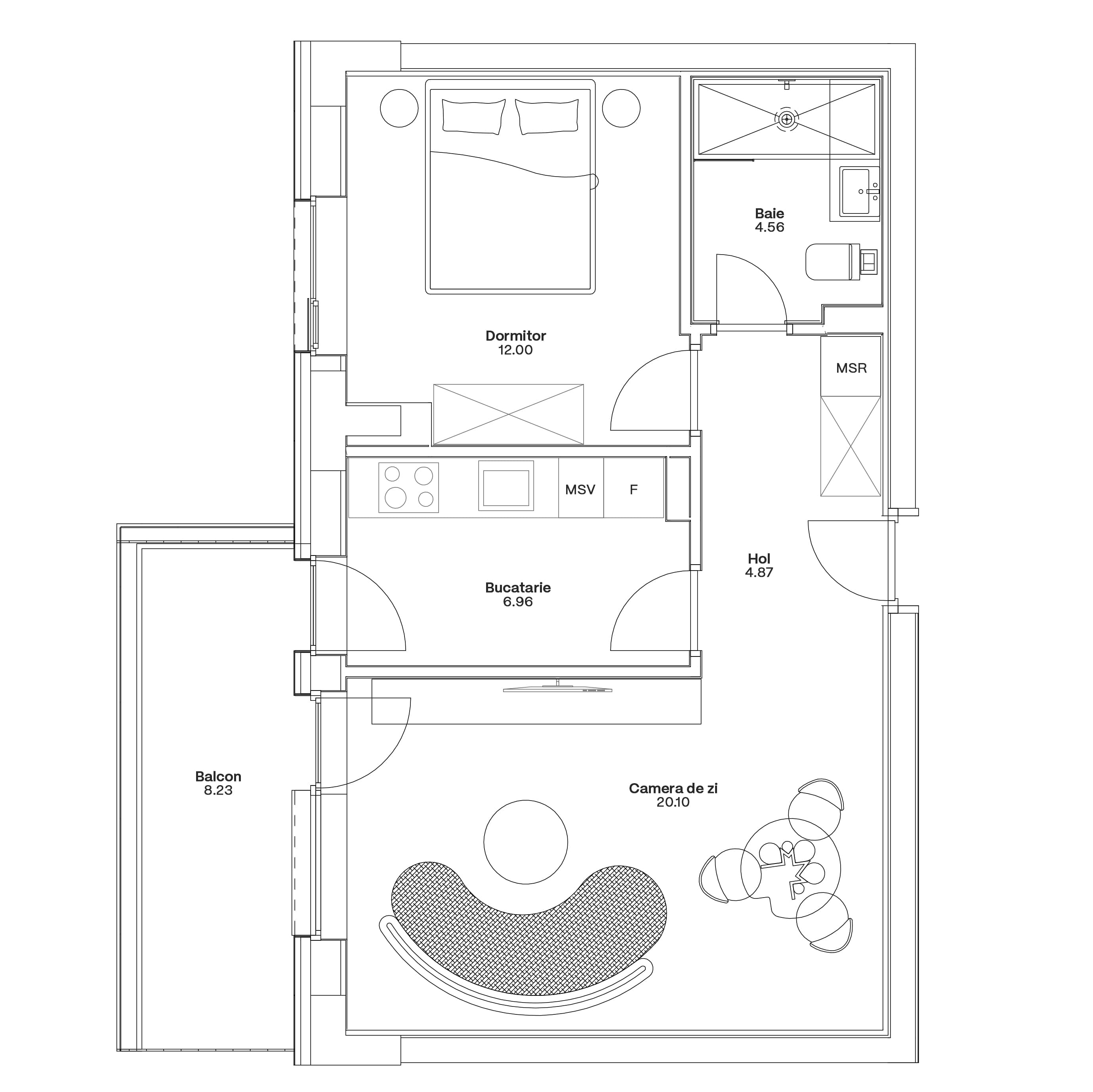 Plan apartament C5-A-104