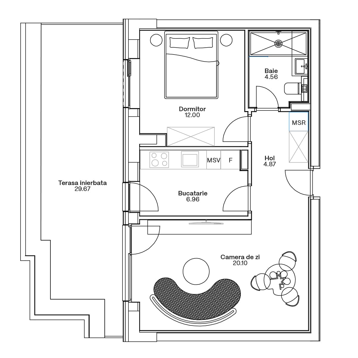 Plan apartament C5-A-001