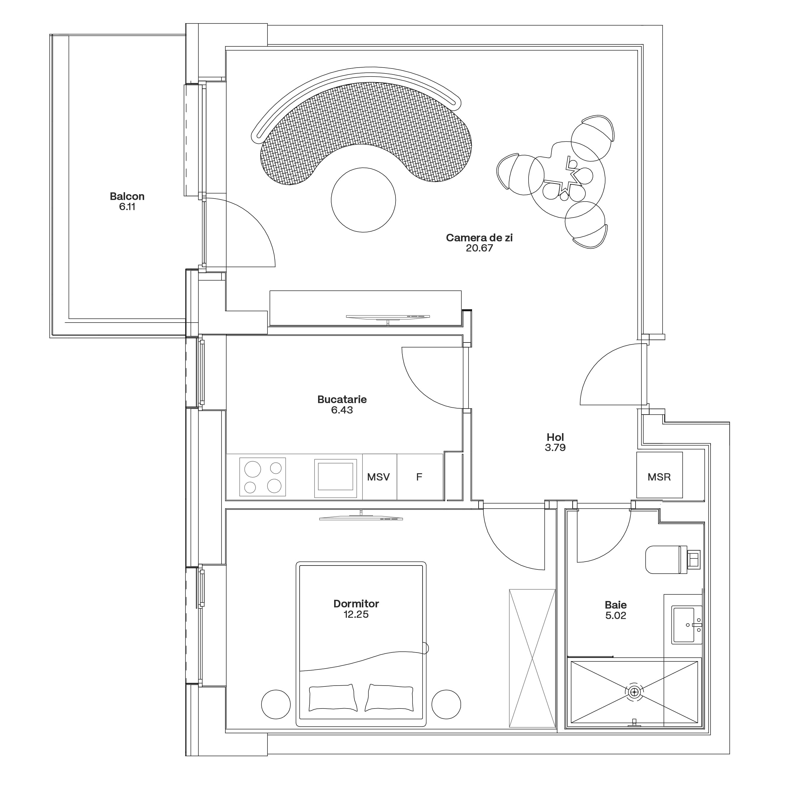 Plan apartament C5-A-105