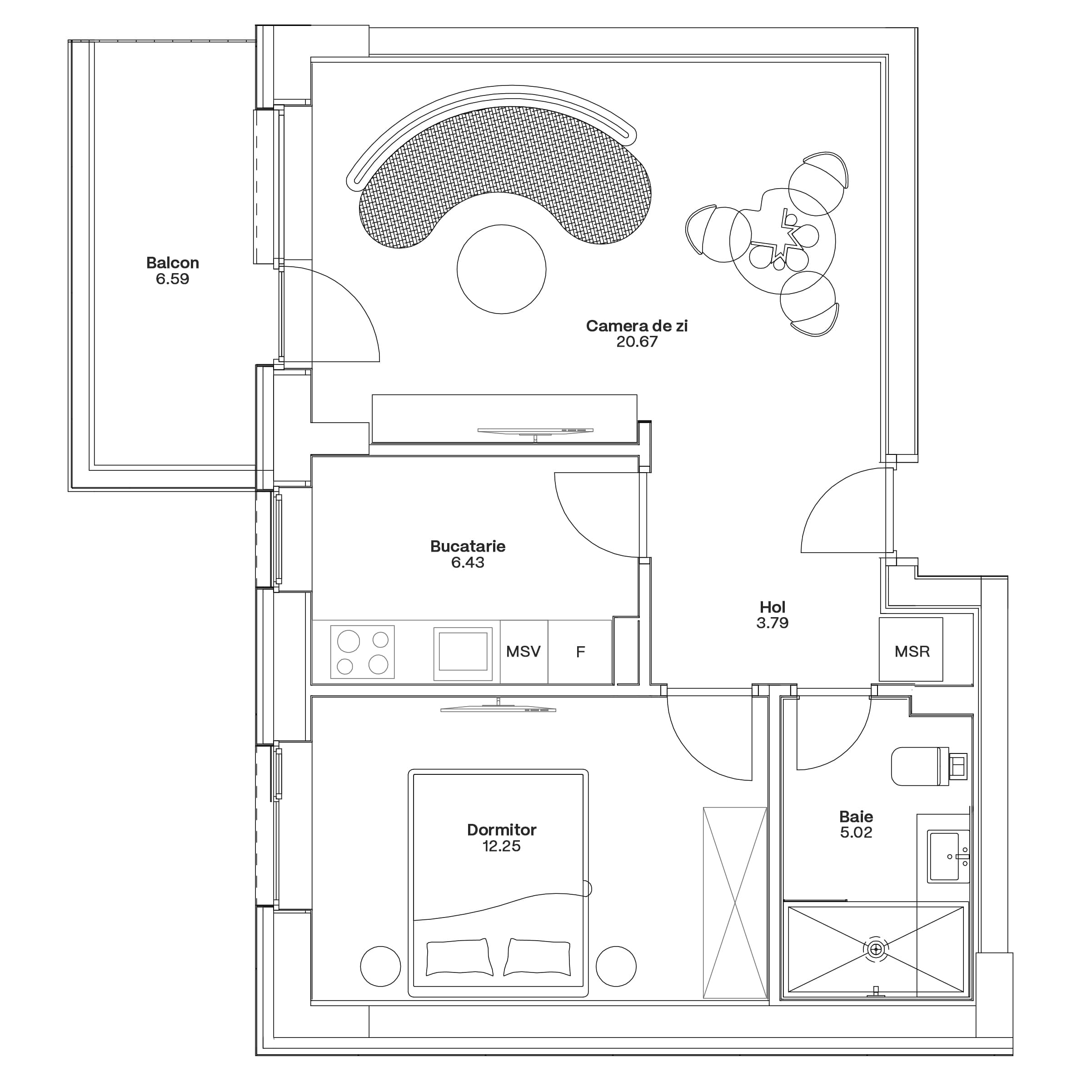 Plan apartament C3-B-105