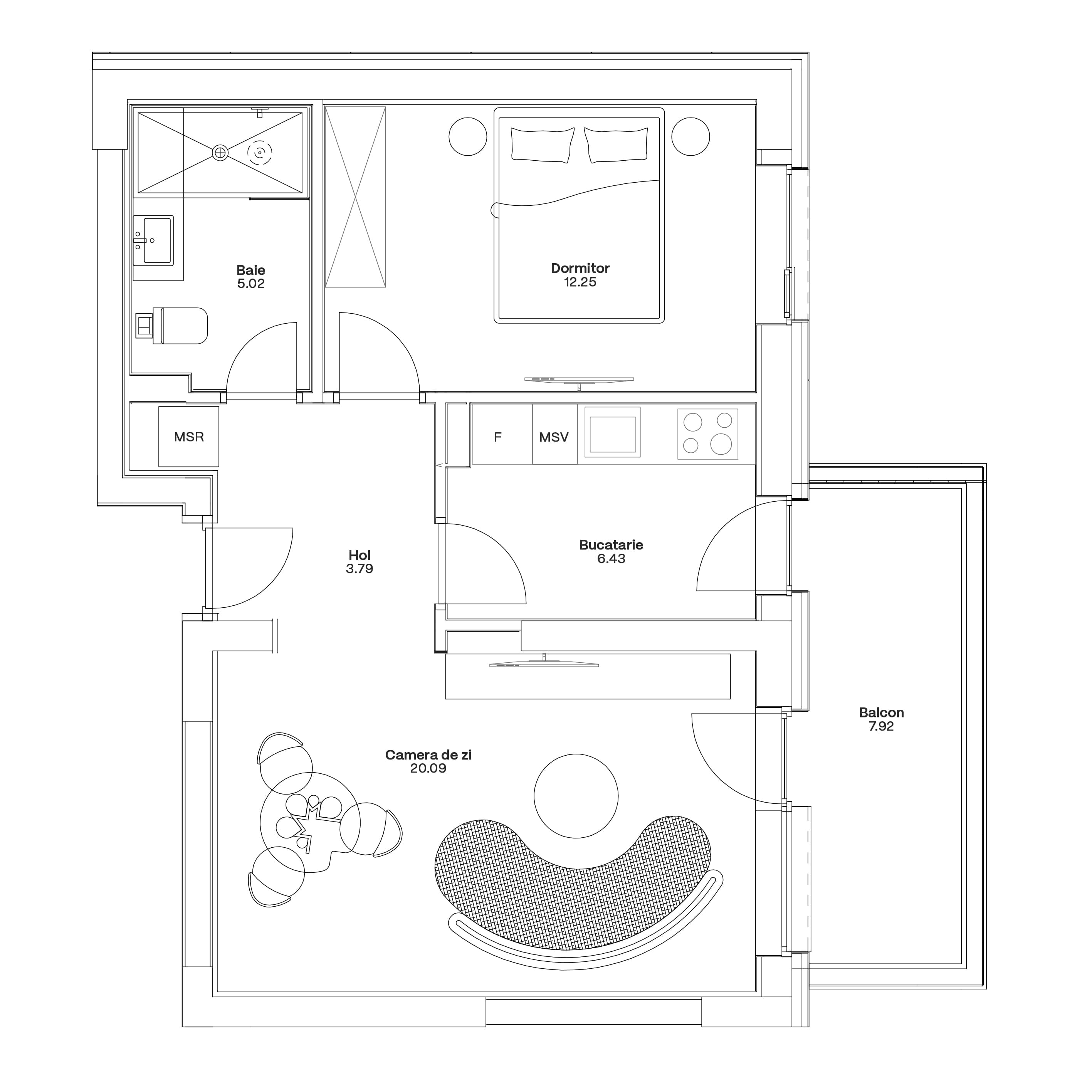 Plan apartament C3-A-101