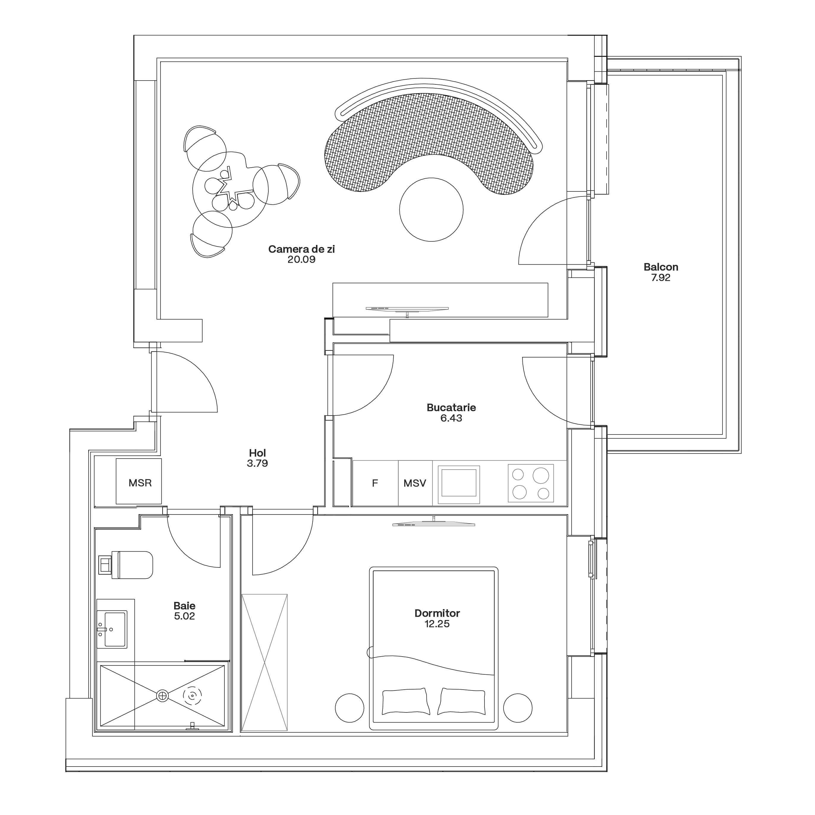 Plan apartament C3-B-106