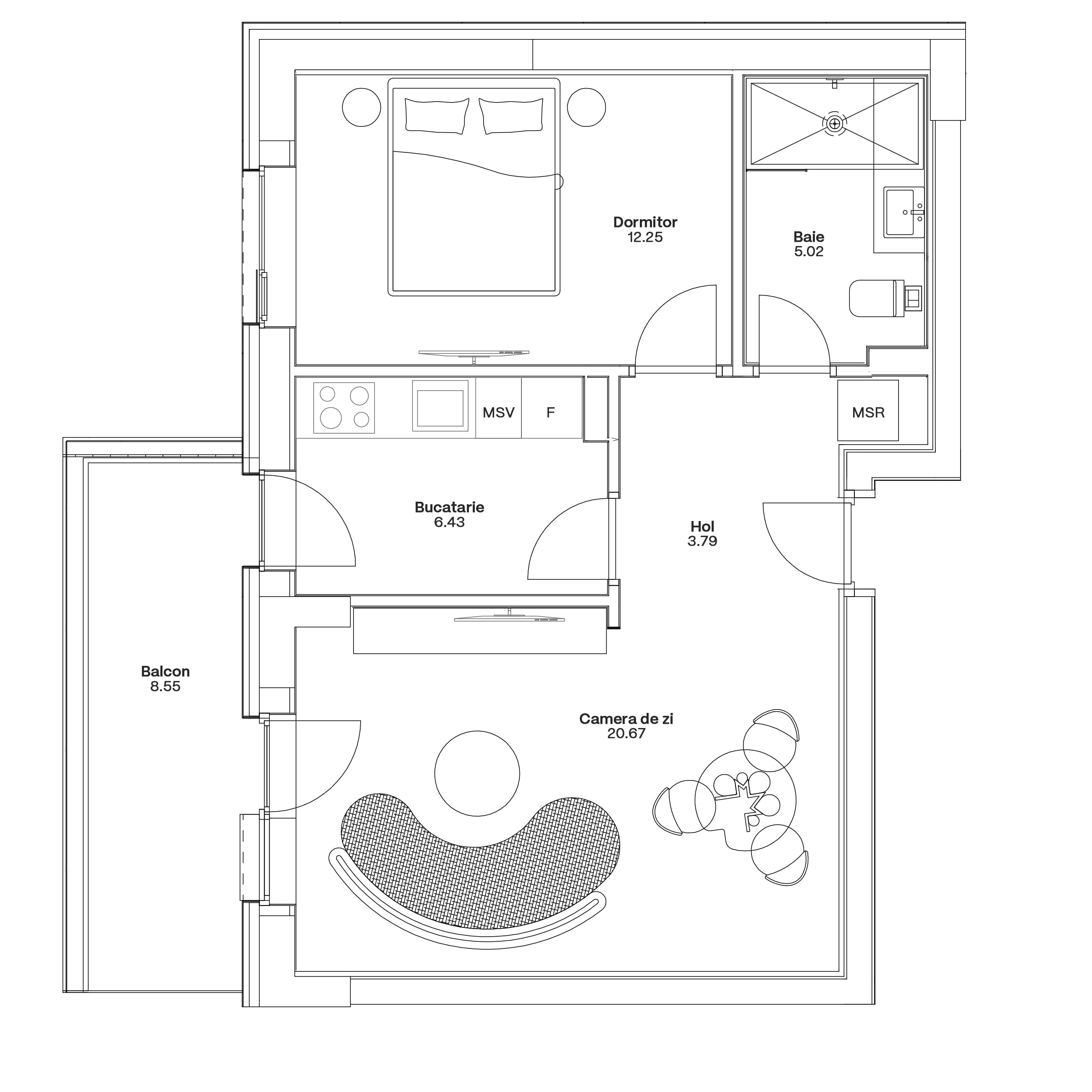 Plan apartament C3-A-102
