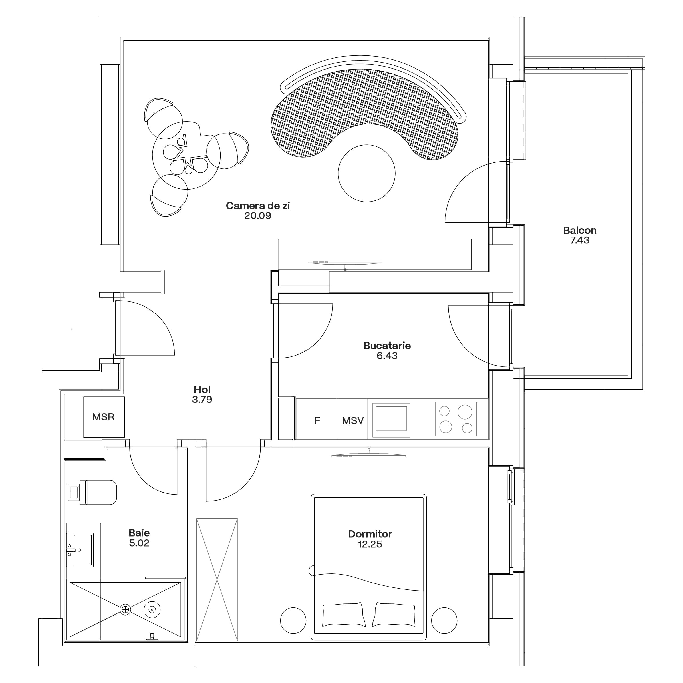 Plan apartament C3-A-106