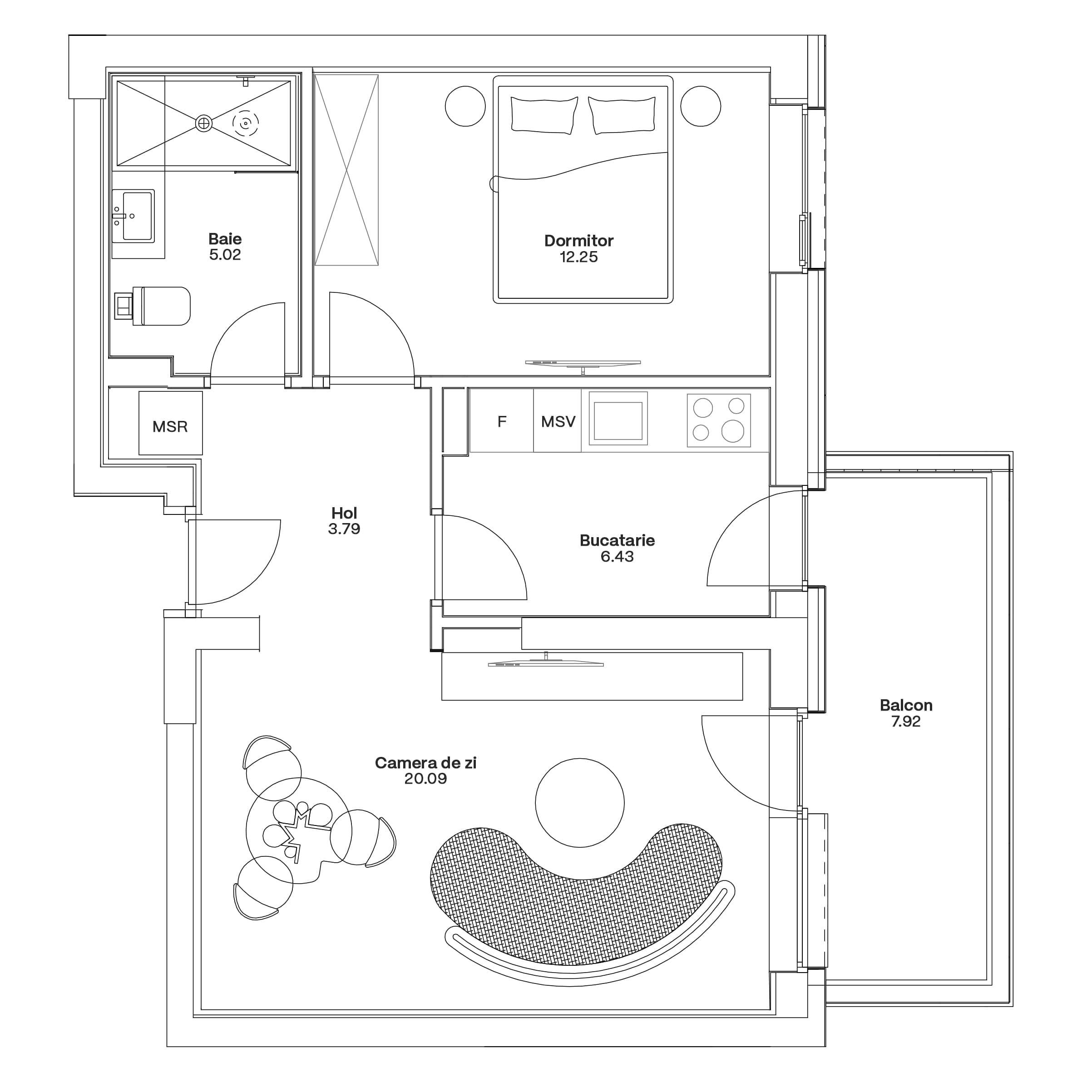 Plan apartament C3-B-101