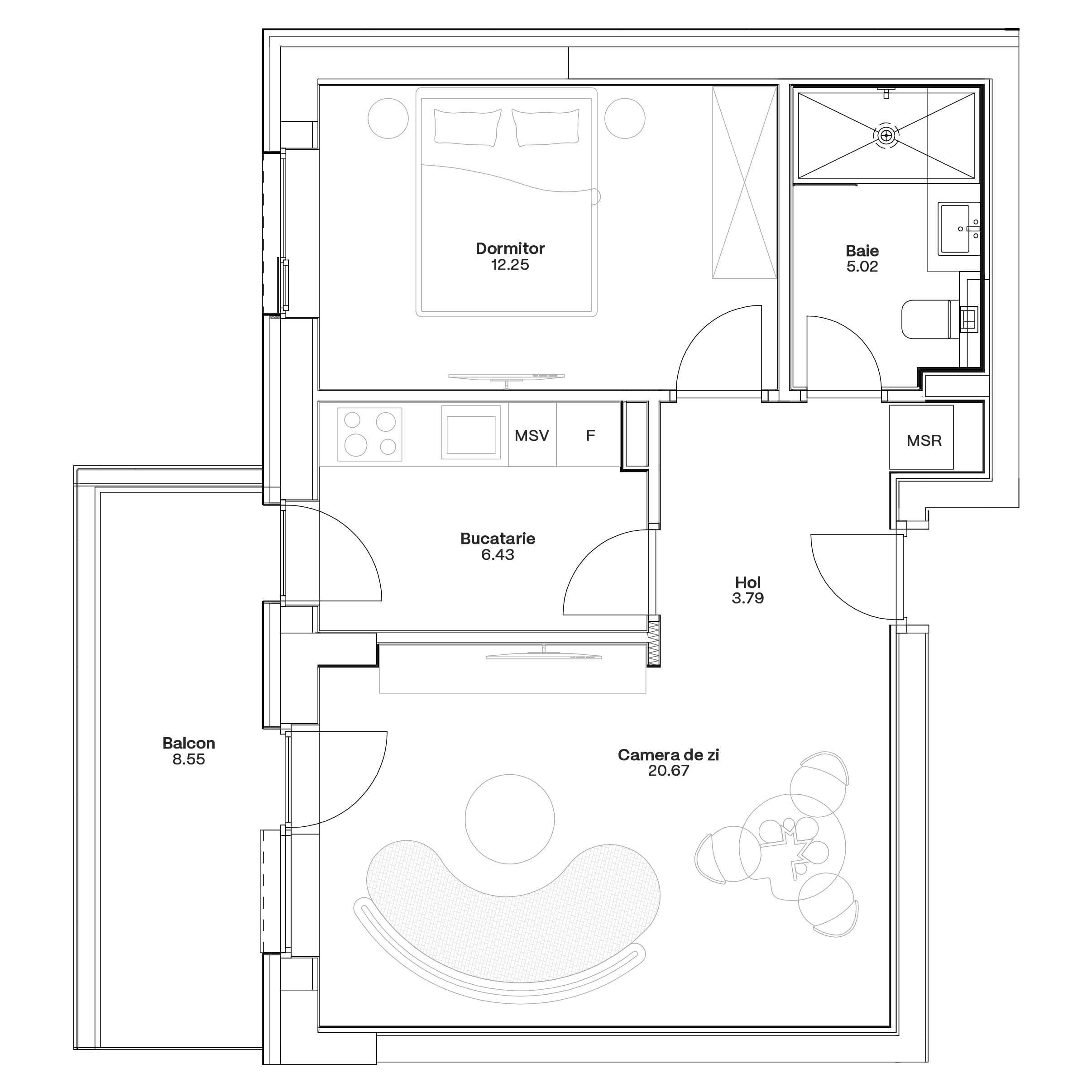 Plan apartament C5-A-102