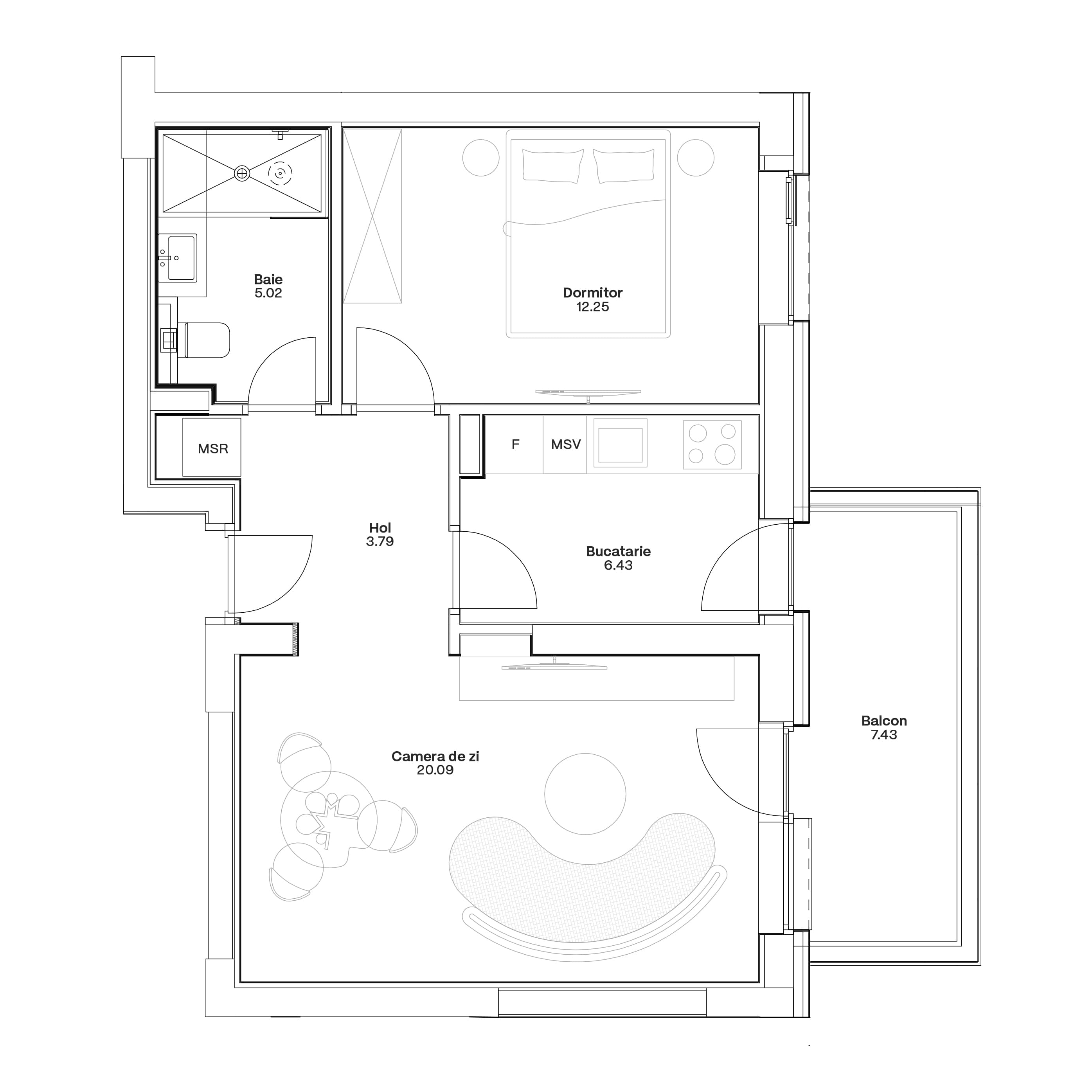 Plan apartament C5-B-101