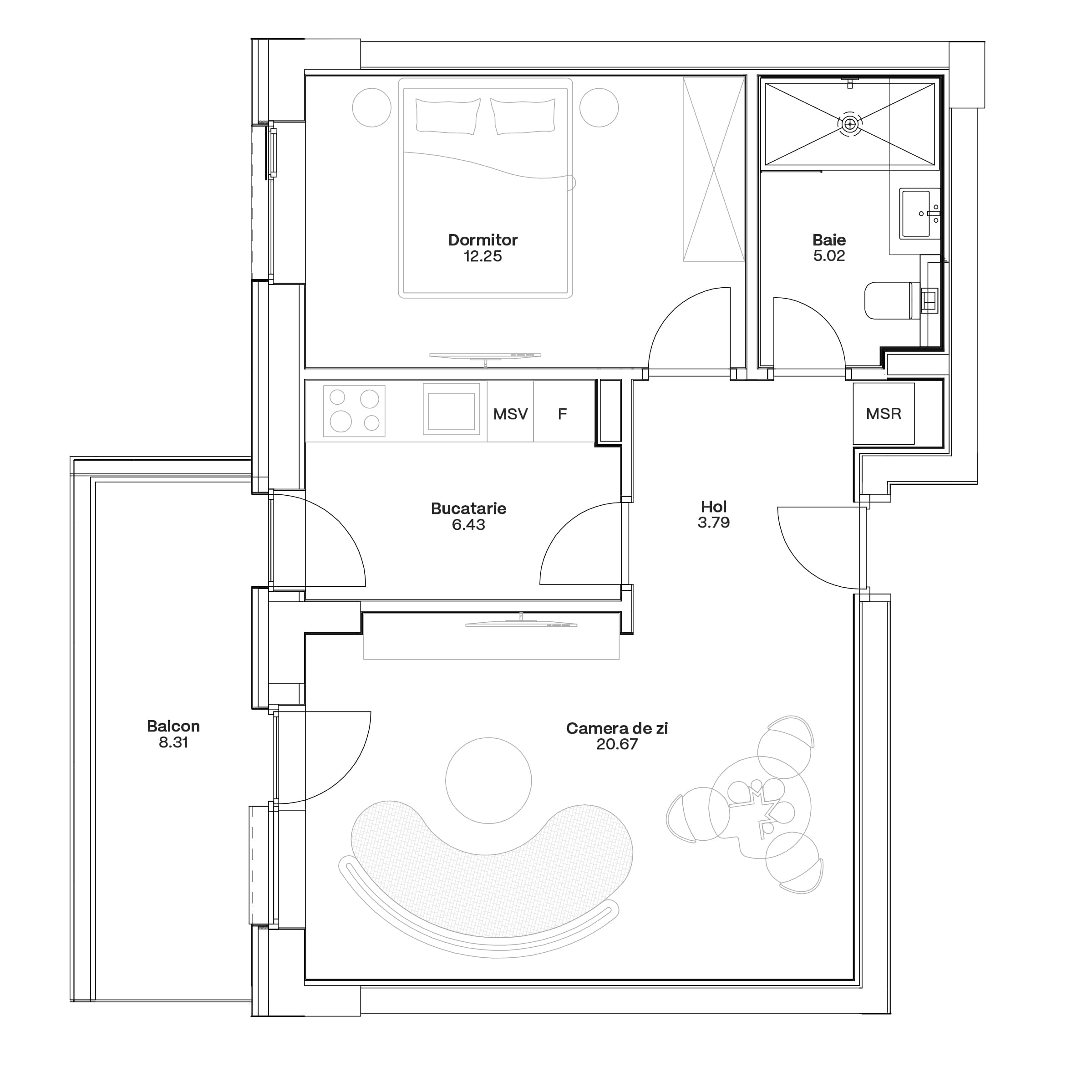 Plan apartament C5-B-102