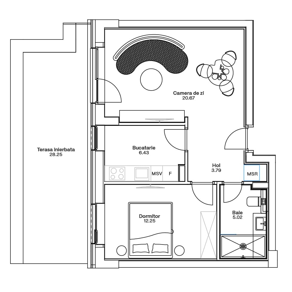 Plan apartament C5-A-002