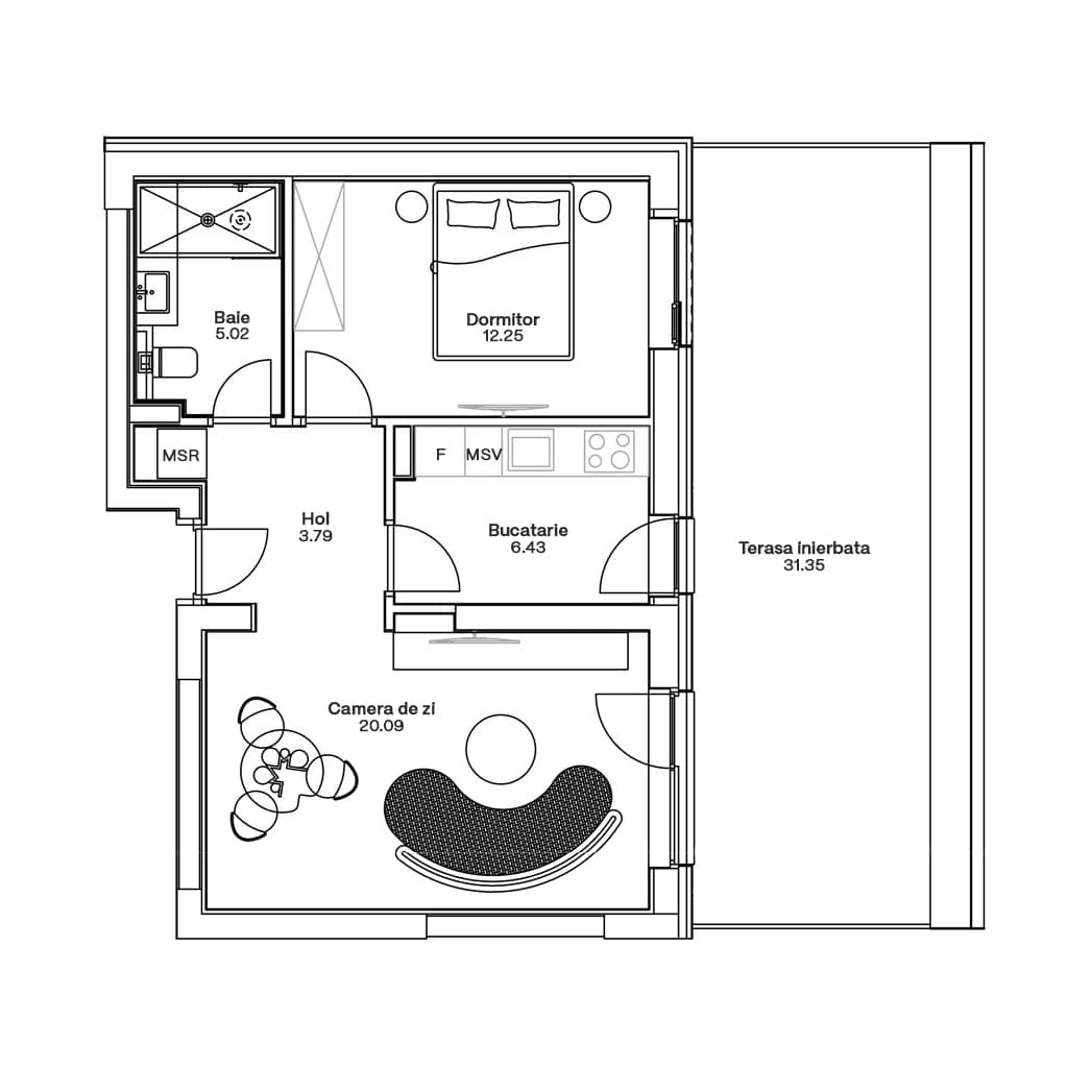 Plan apartament C5-A-005