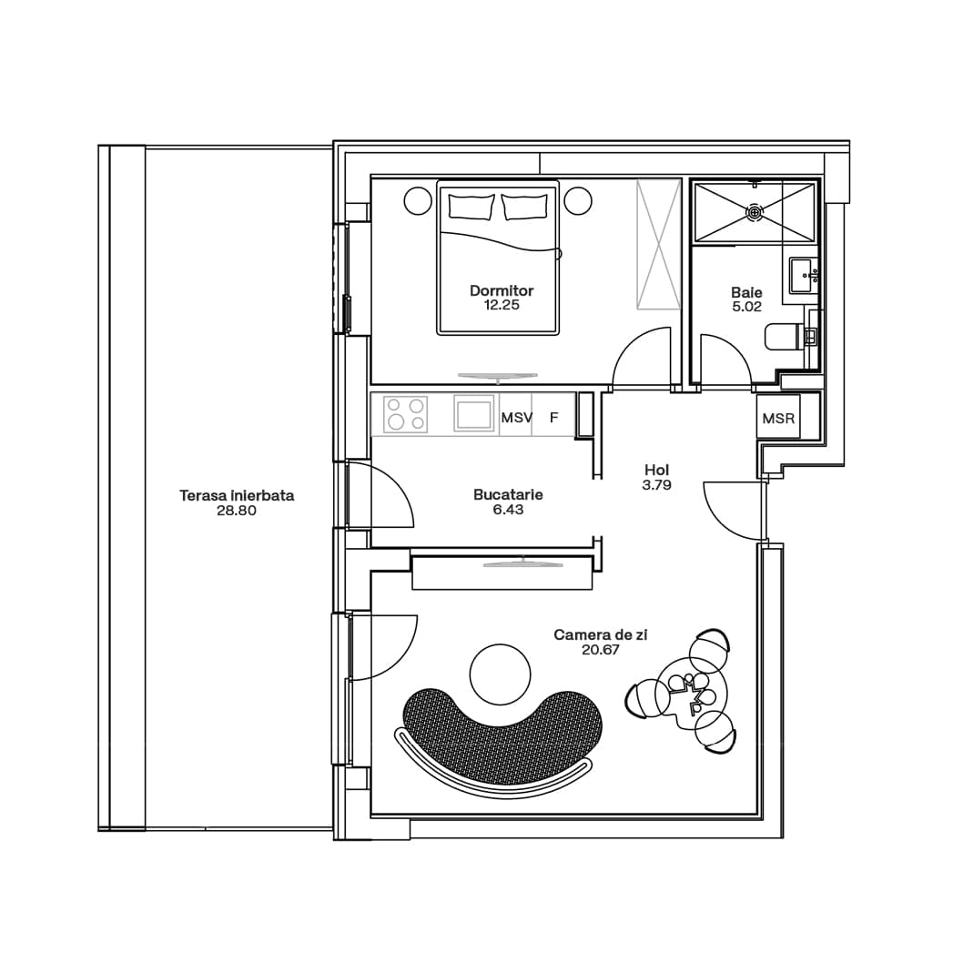 Plan apartament C5-A-006