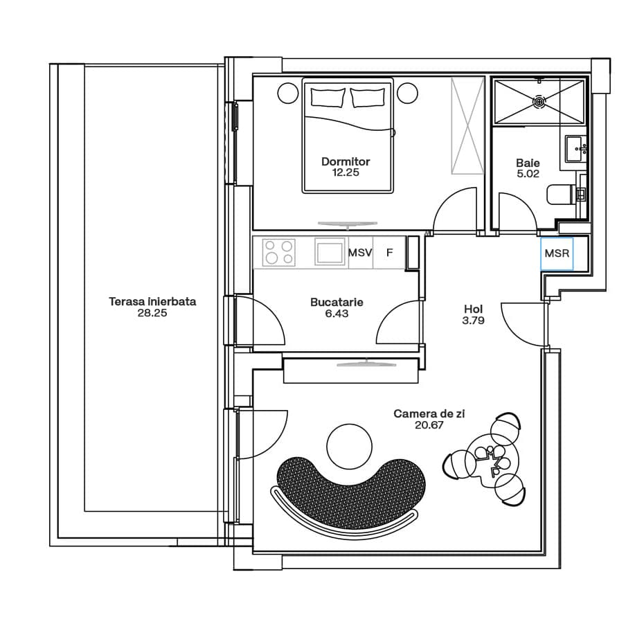Plan apartament C5-B-006
