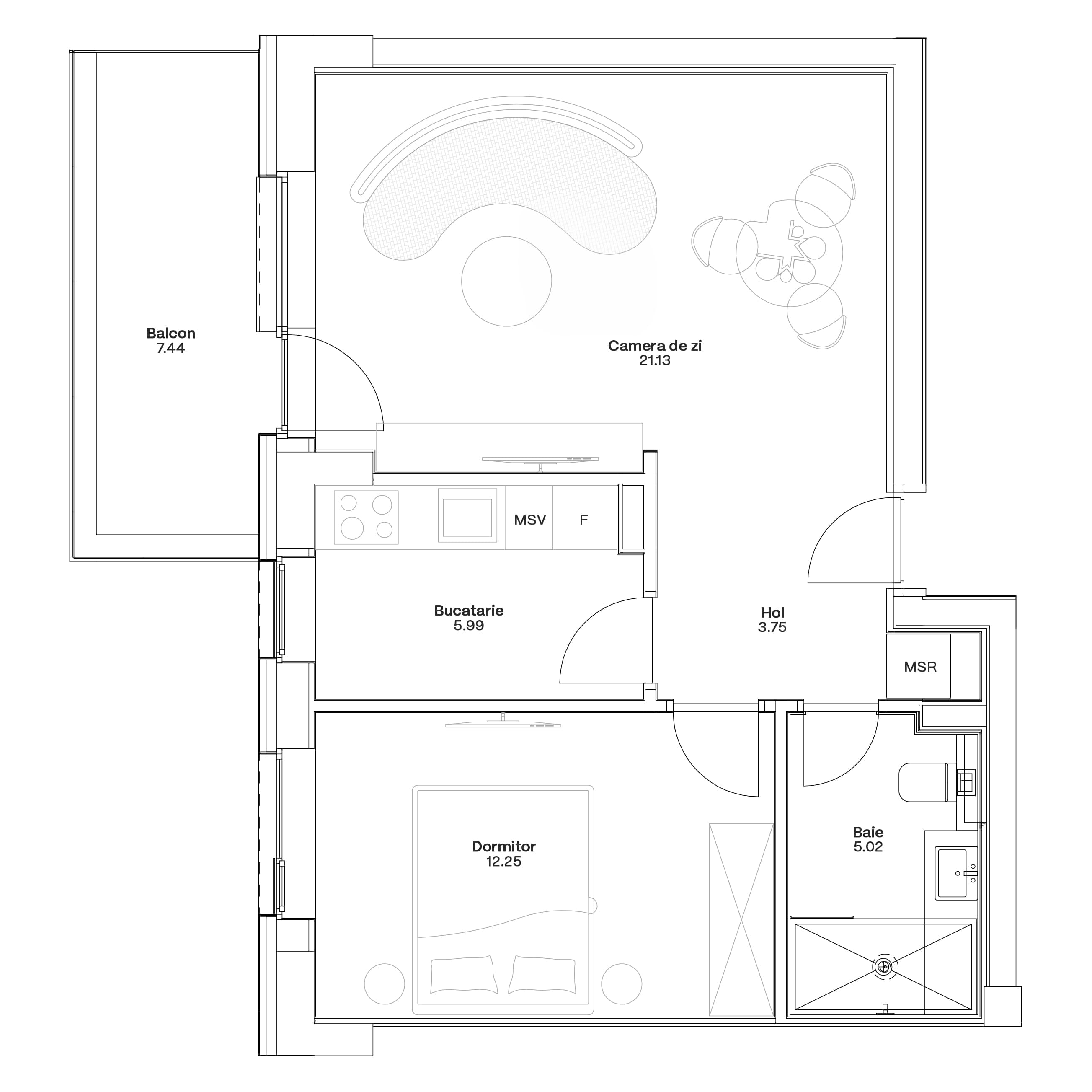 Plan apartament C6-A-105