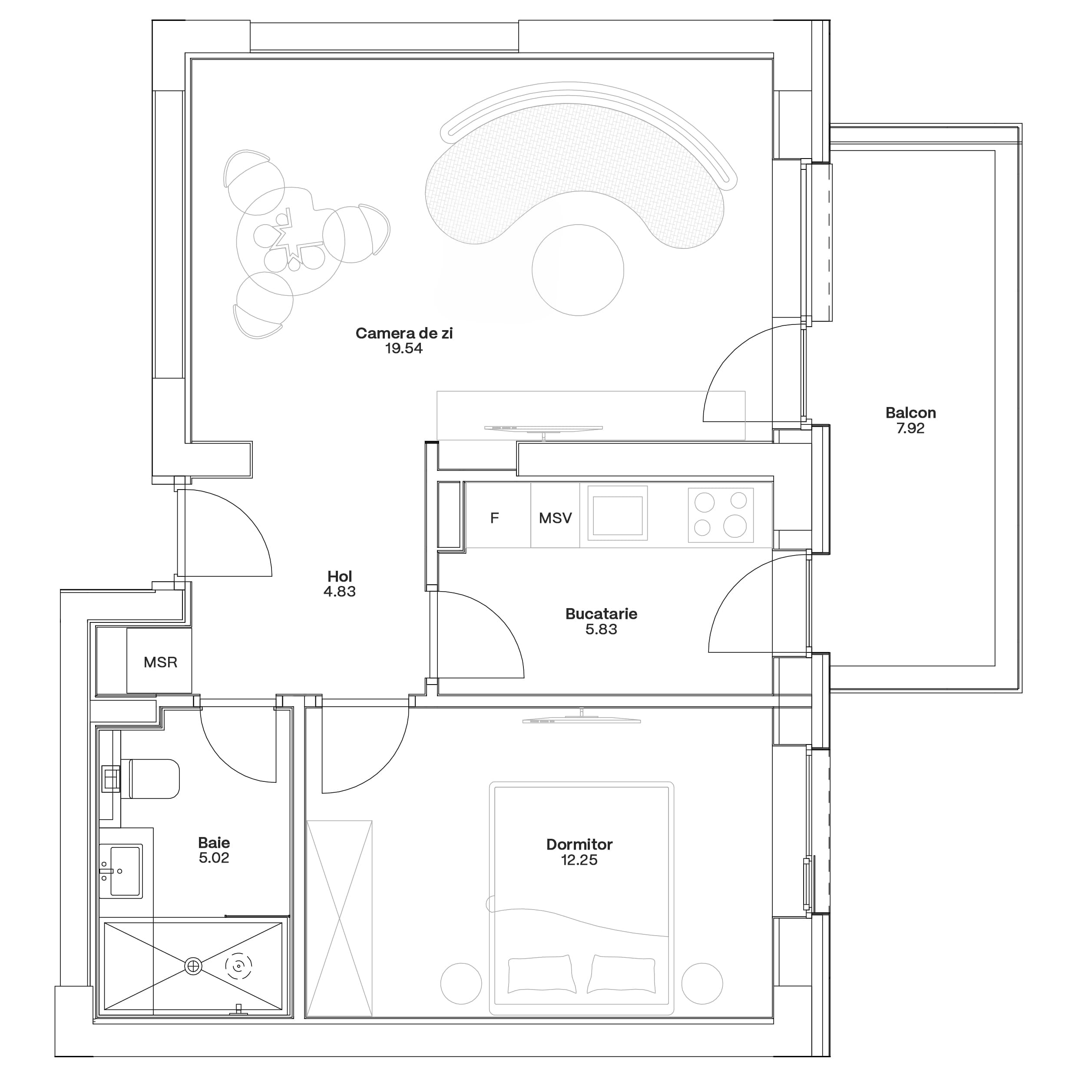 Plan apartament C6-A-106