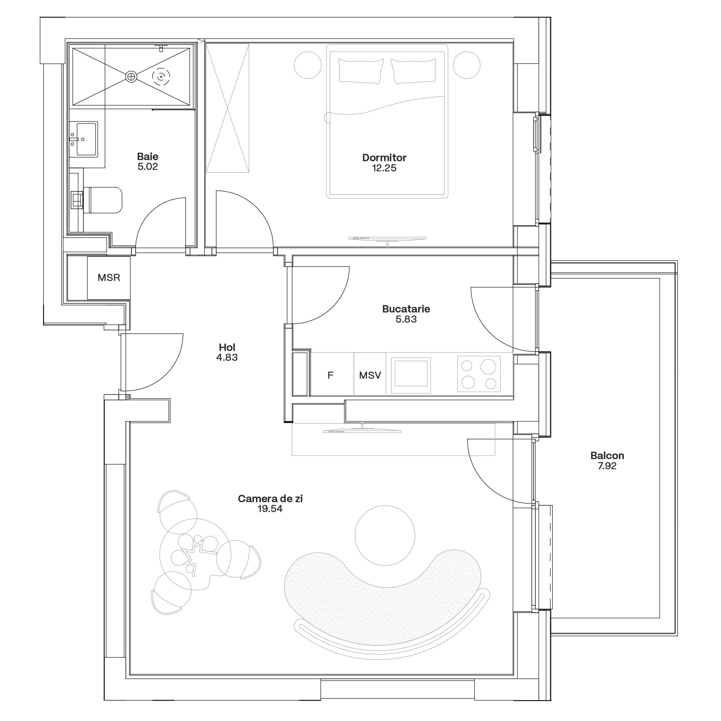 Plan apartament C6-B-101