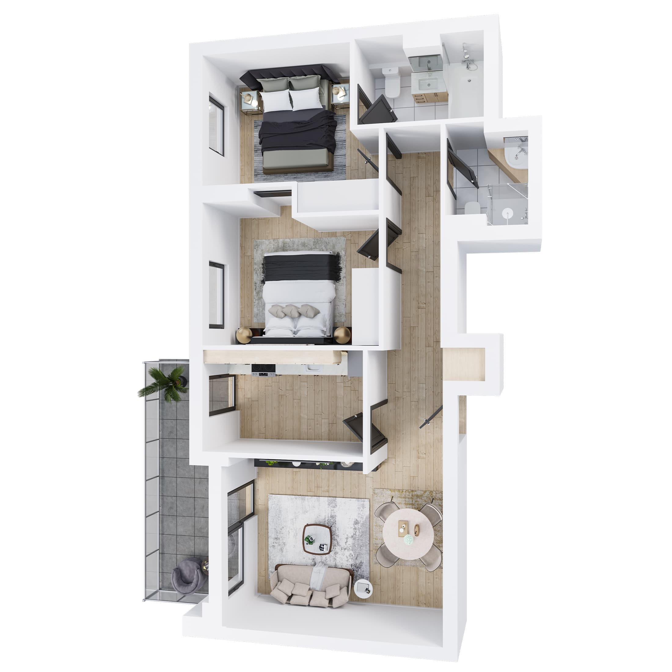 Plan apartament C6-102A
