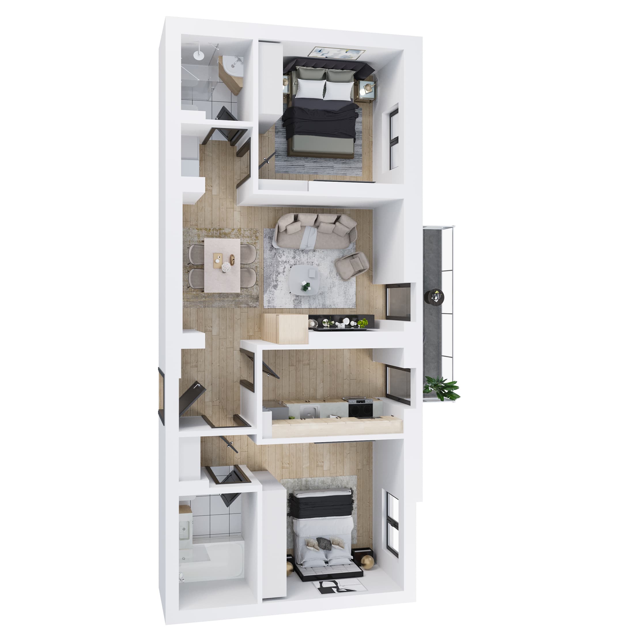 Plan apartament C3-107A