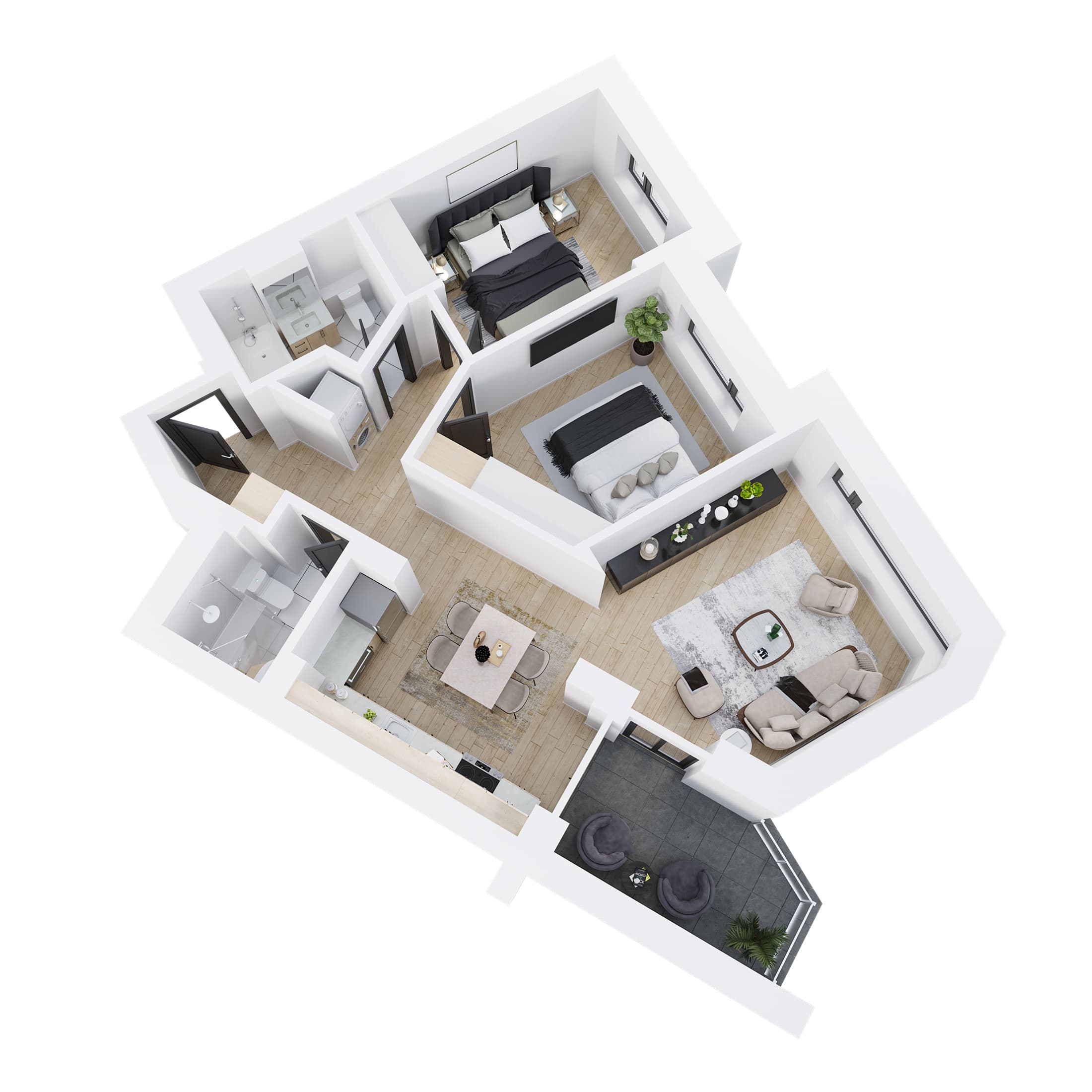 Plan apartament C1-101A
