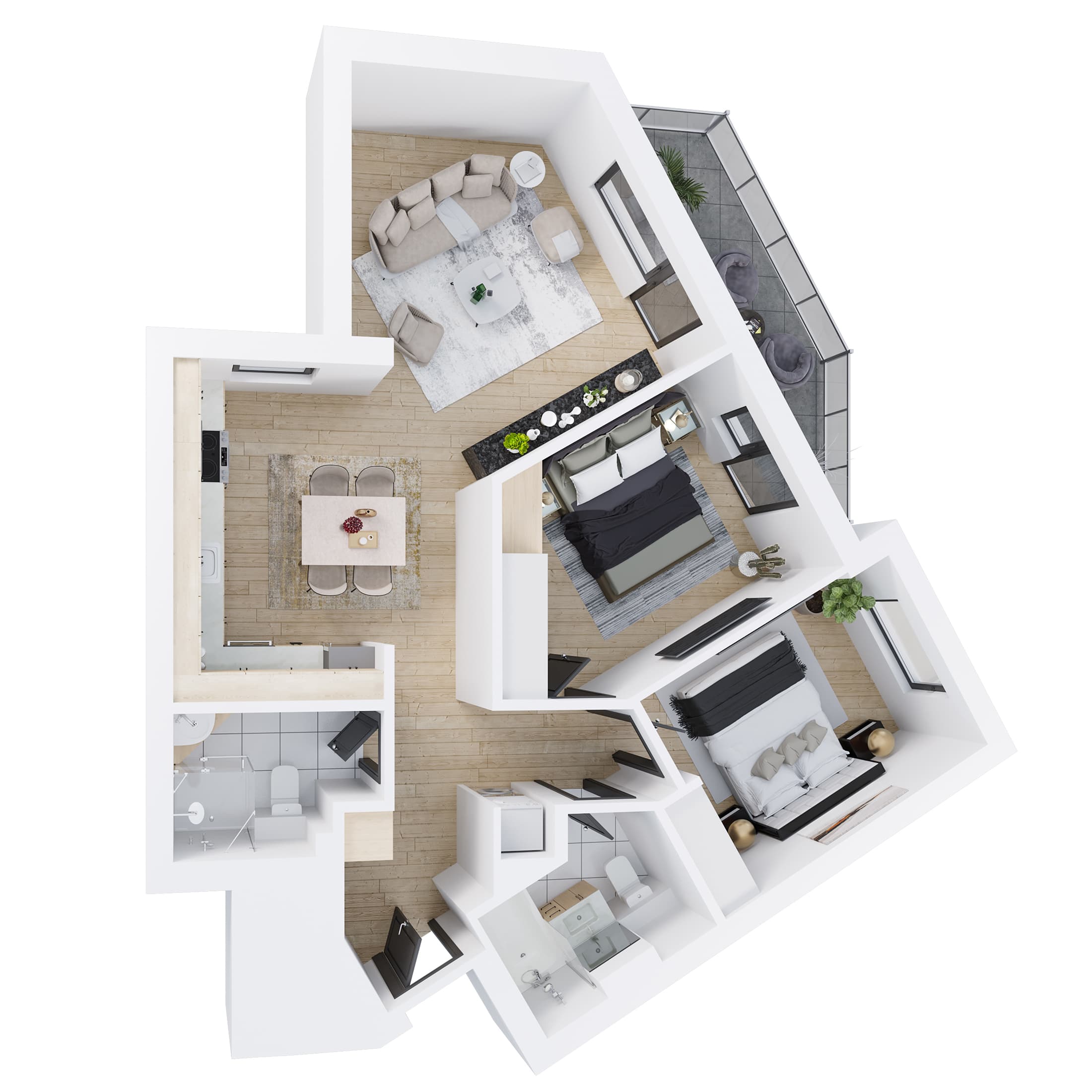 Plan apartament C1-102A