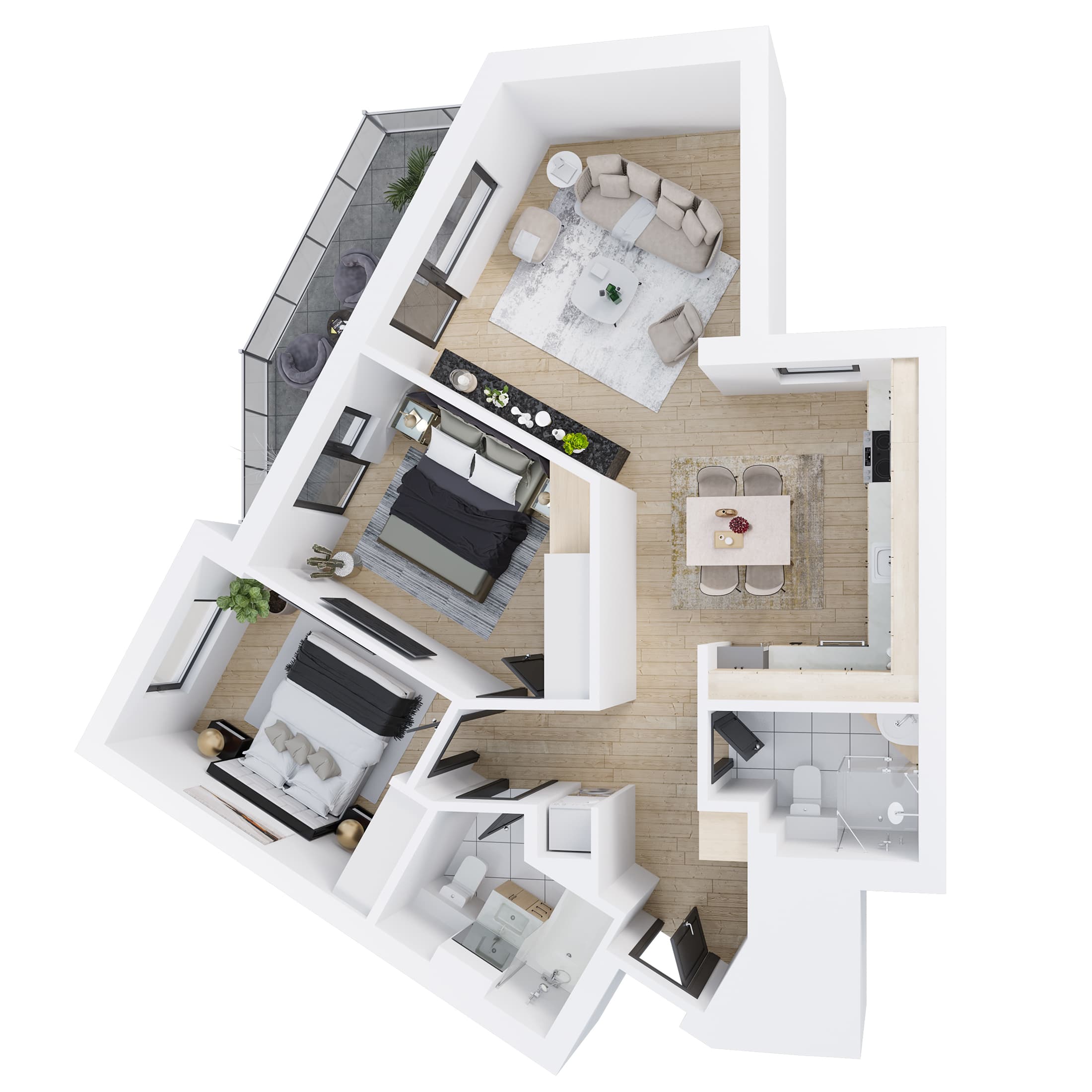 Plan apartament C1-103A