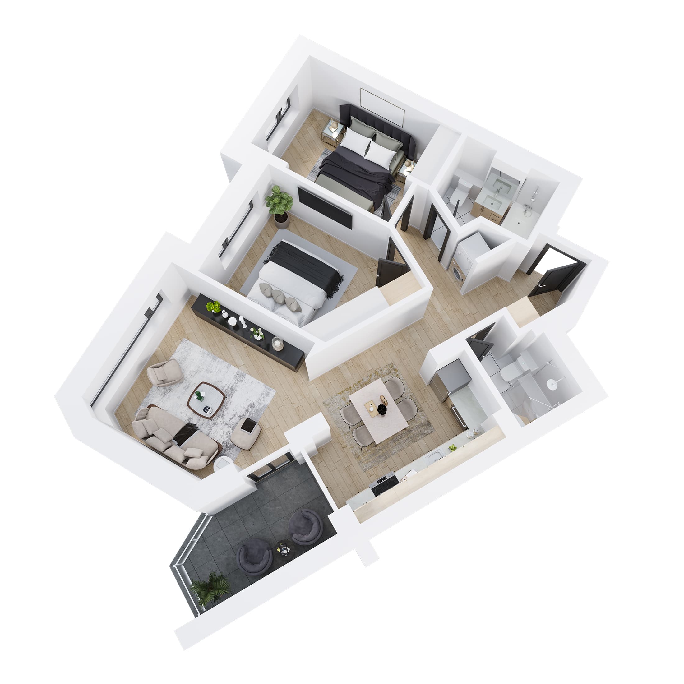 Plan apartament C1-104A