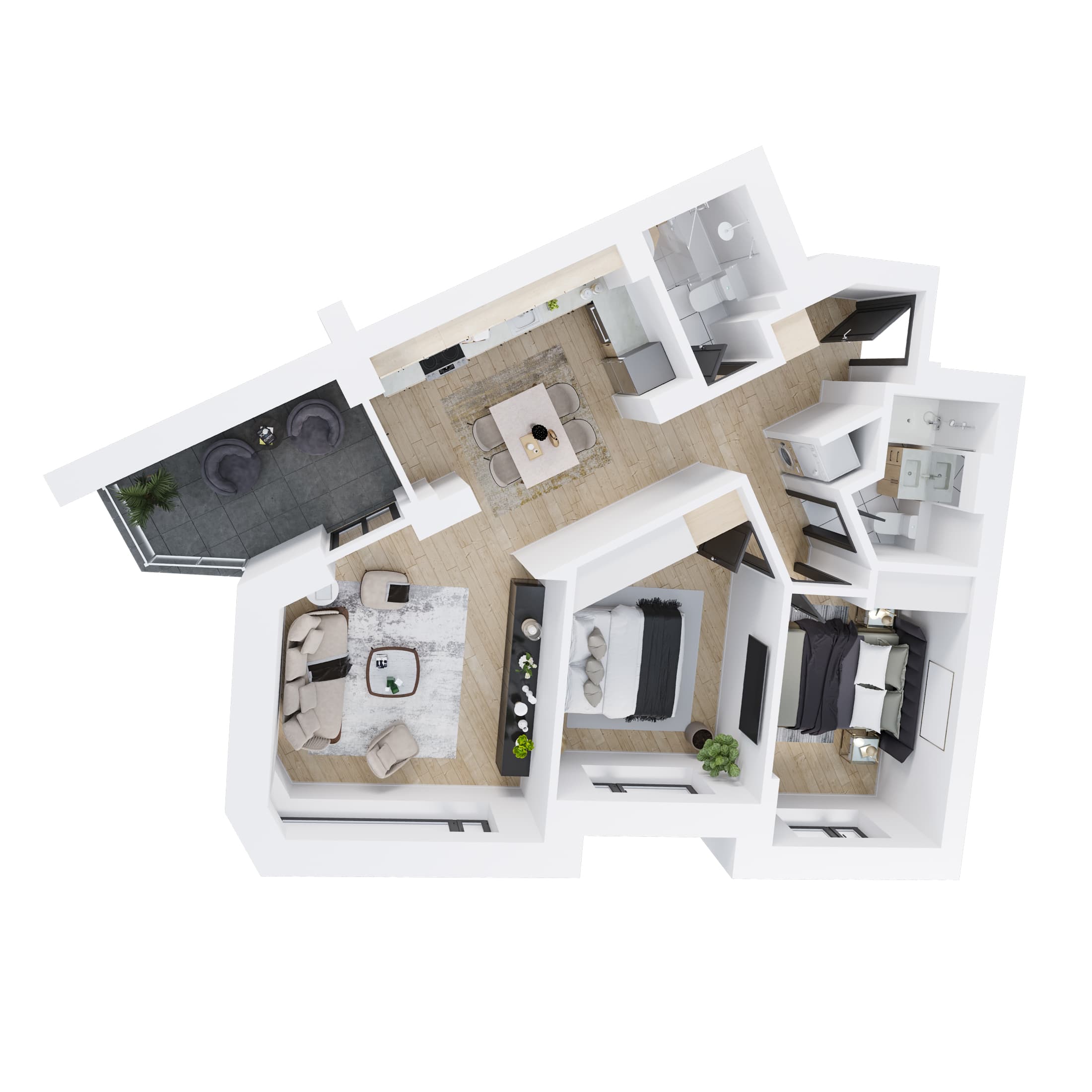 Plan apartament C1-105A