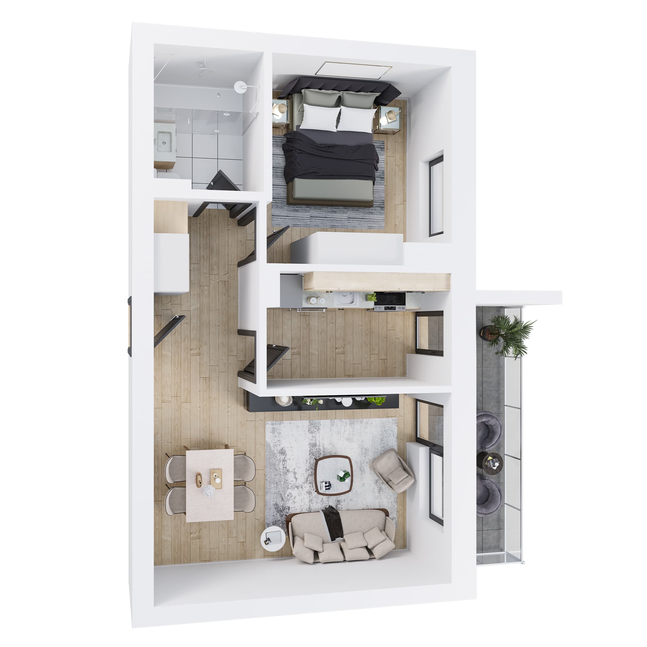 Plan apartament C5-101A
