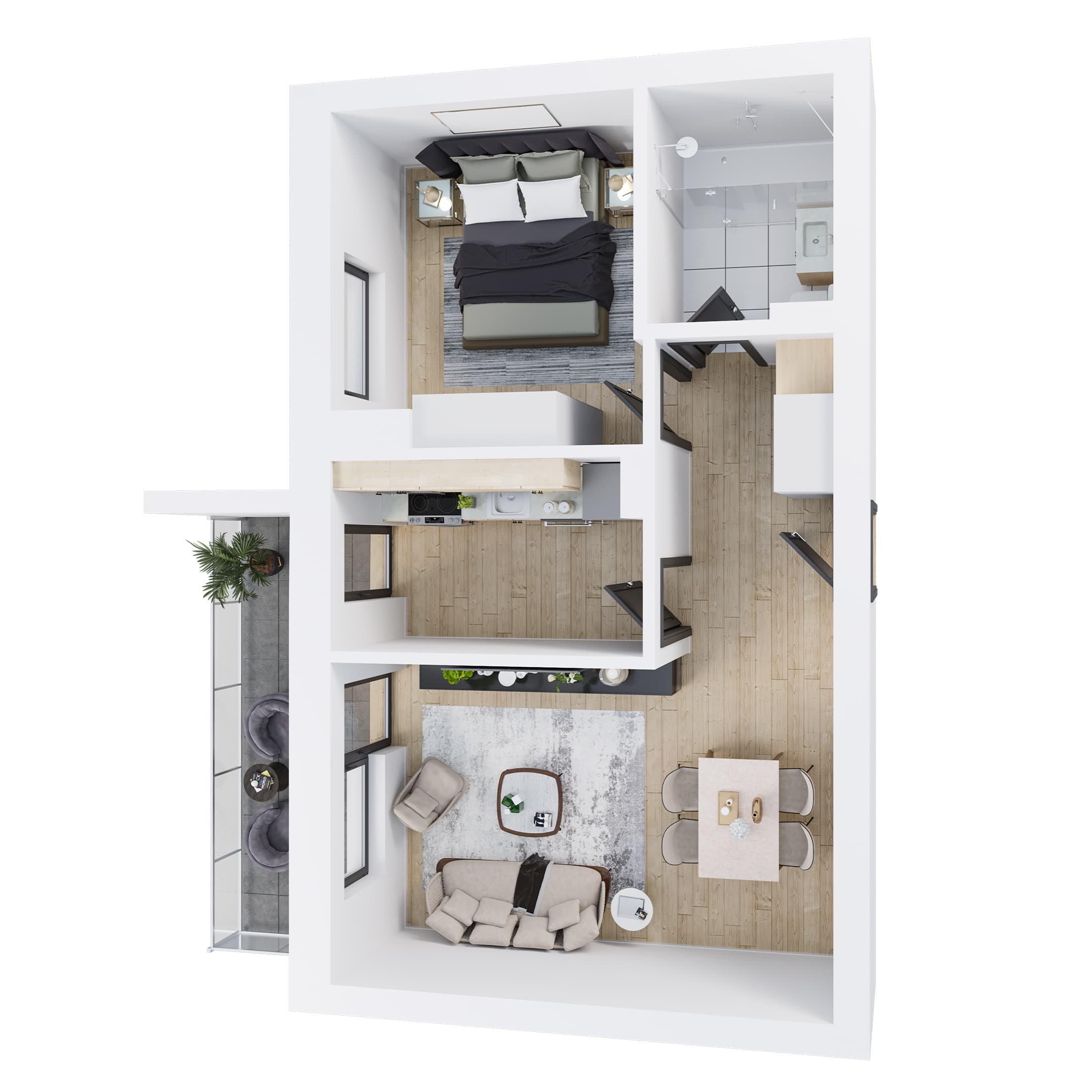Plan apartament C6-104B