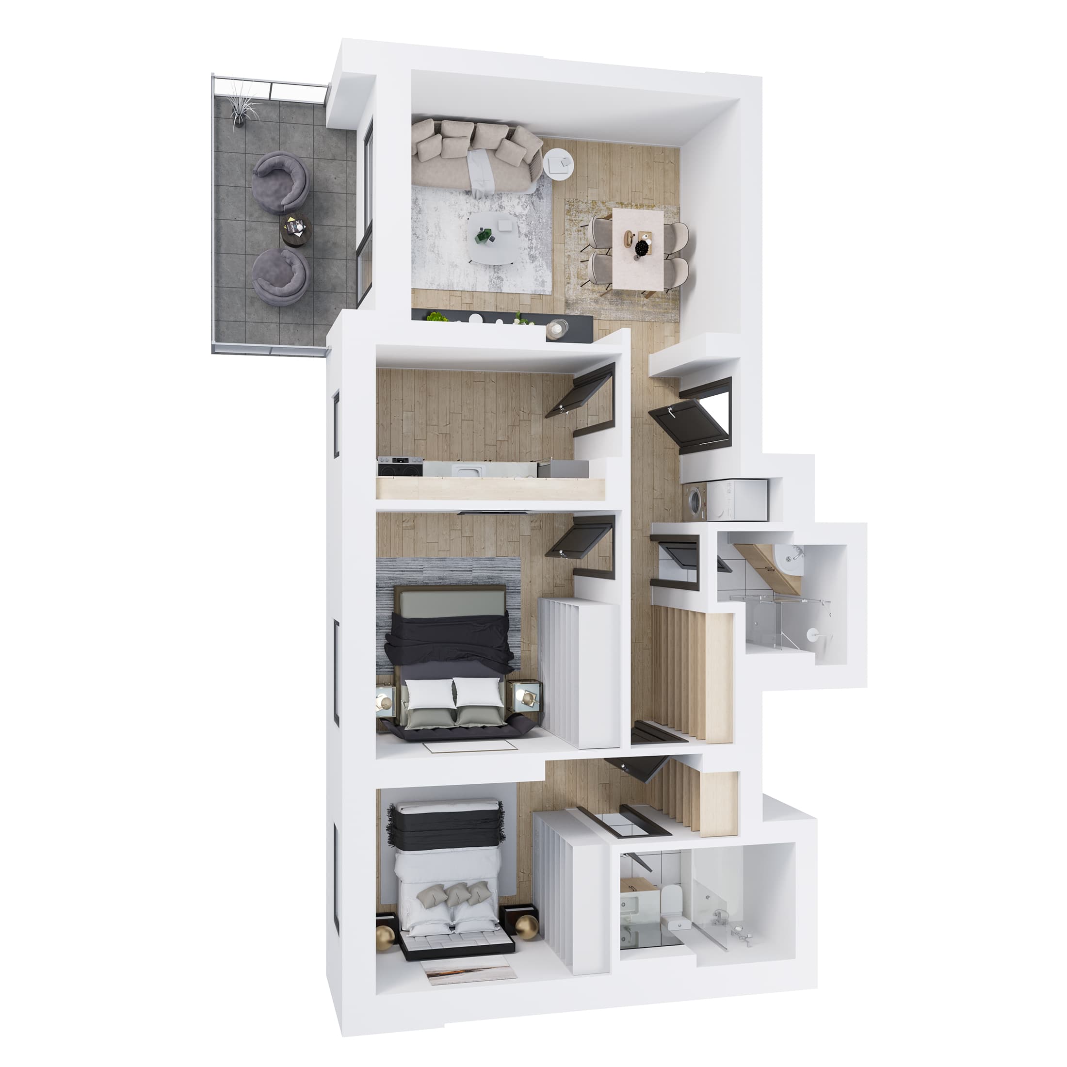 Plan apartament C6-105B