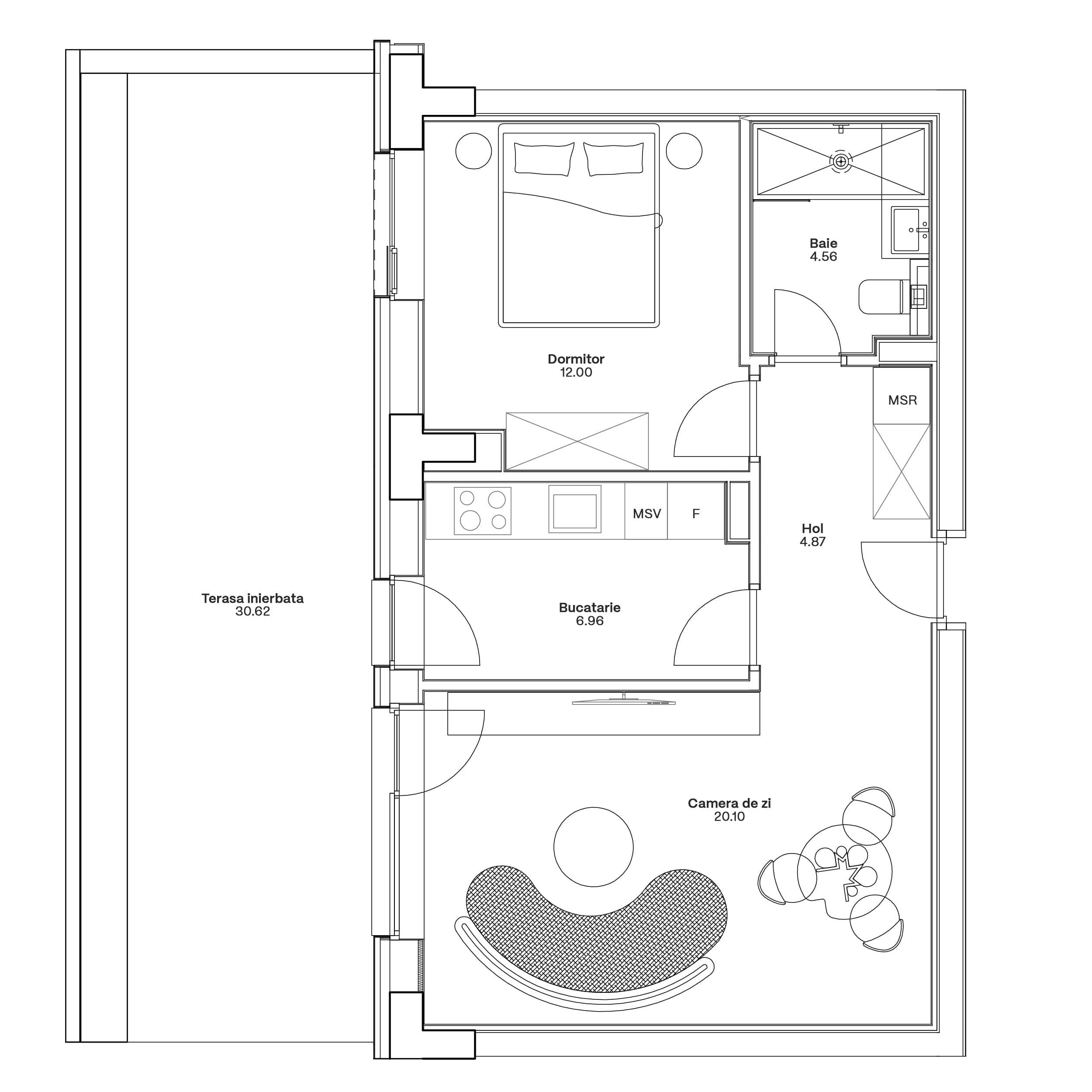 Plan apartament C3-B-001