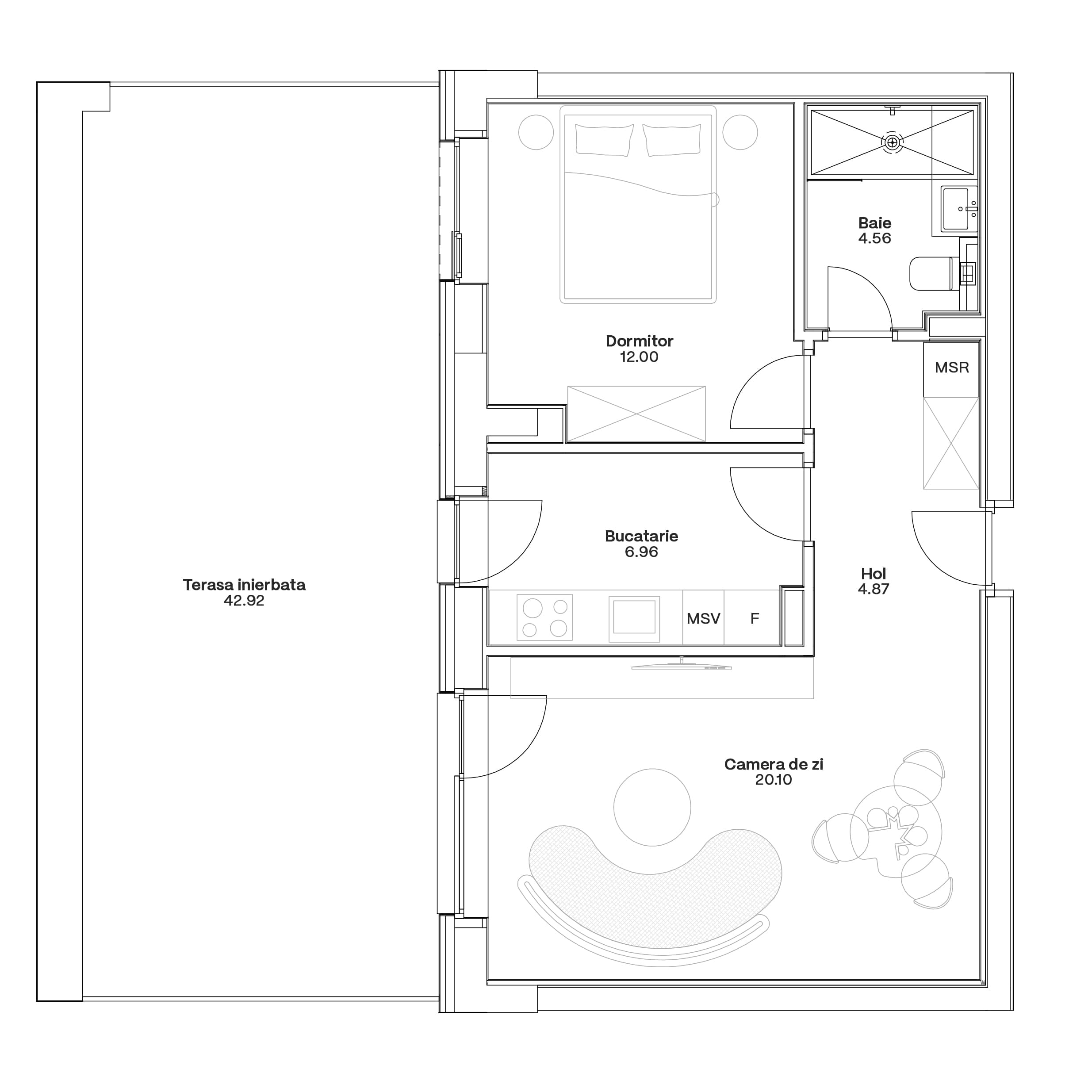 Plan apartament C6-A-001