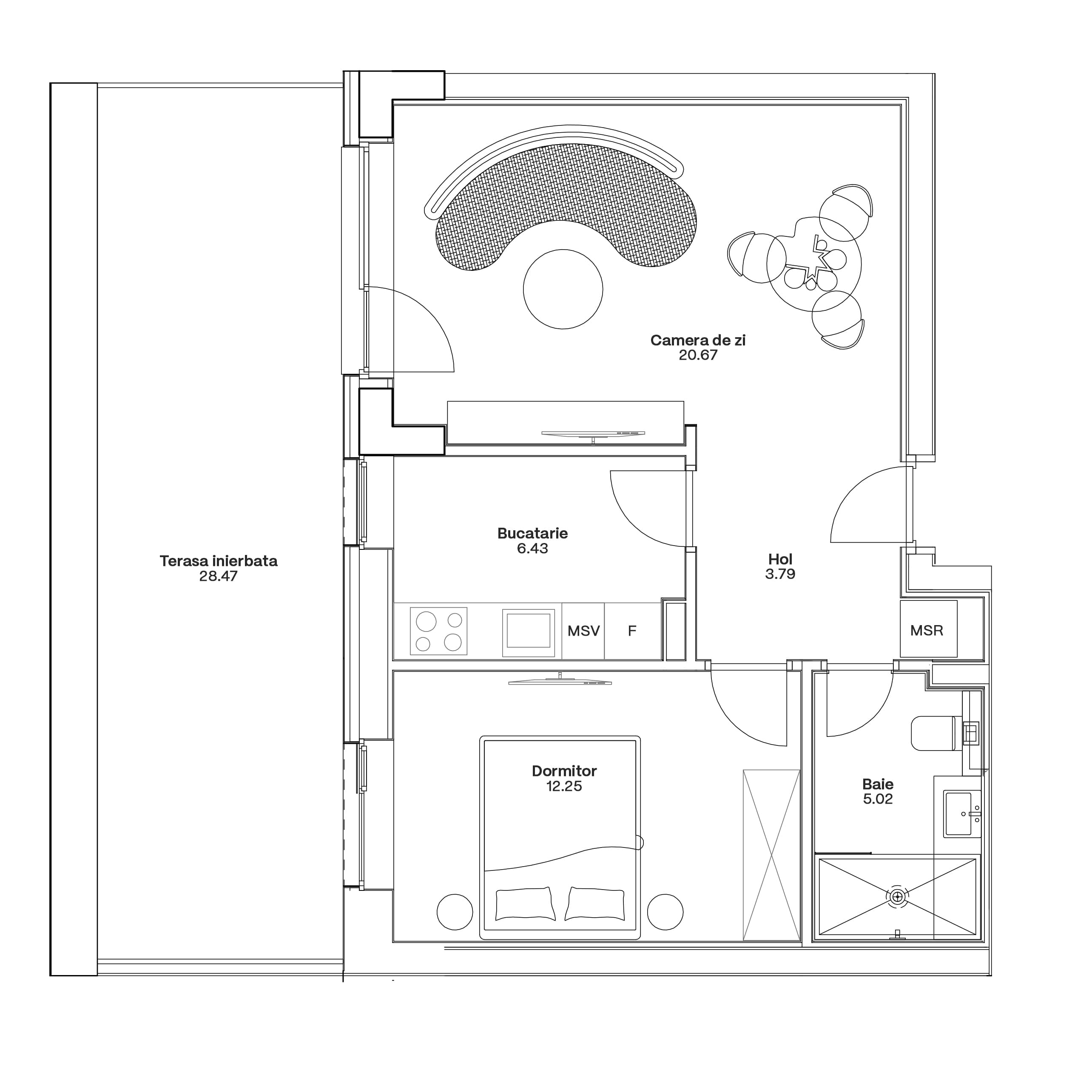 Plan apartament C3-A-005