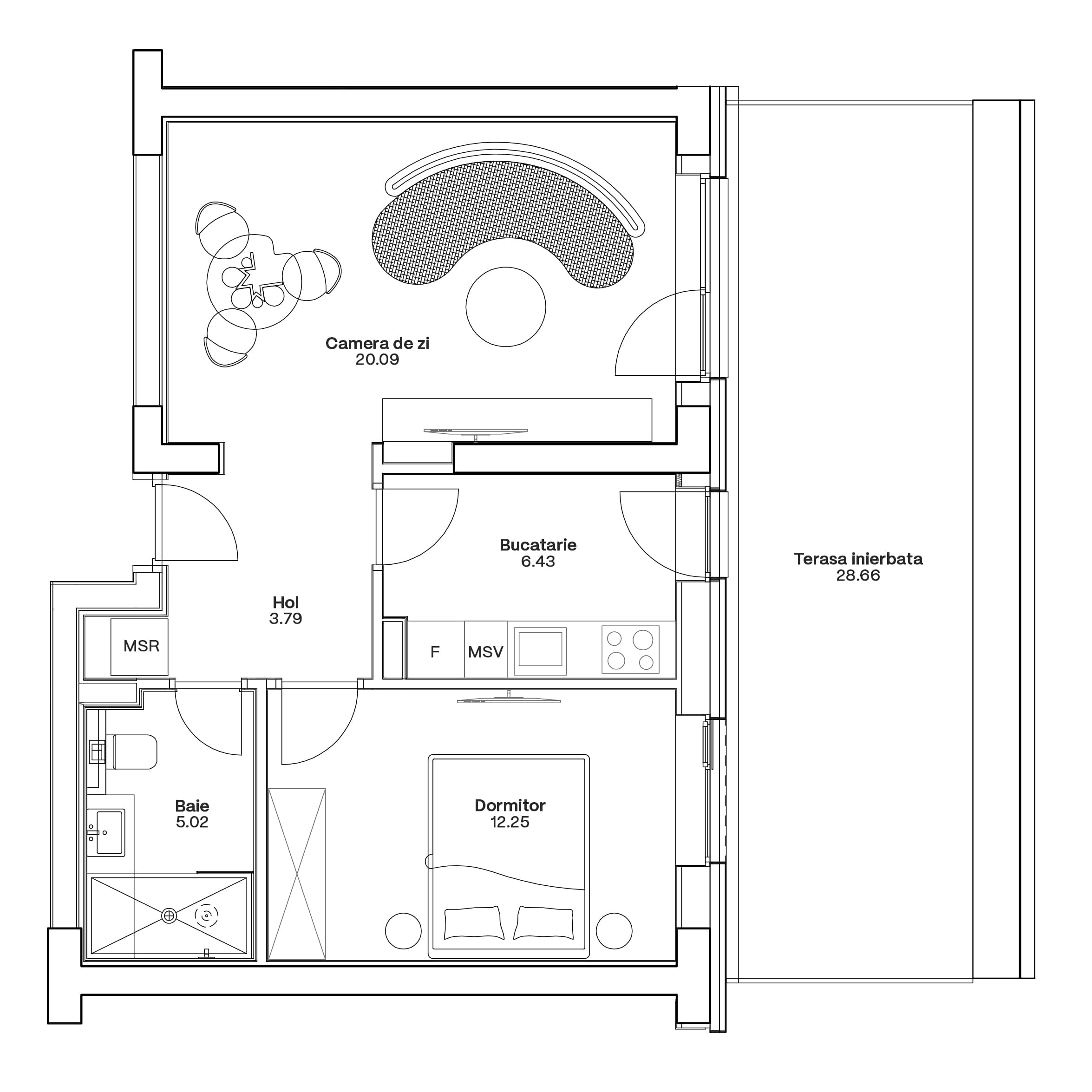Plan apartament C3-A-006