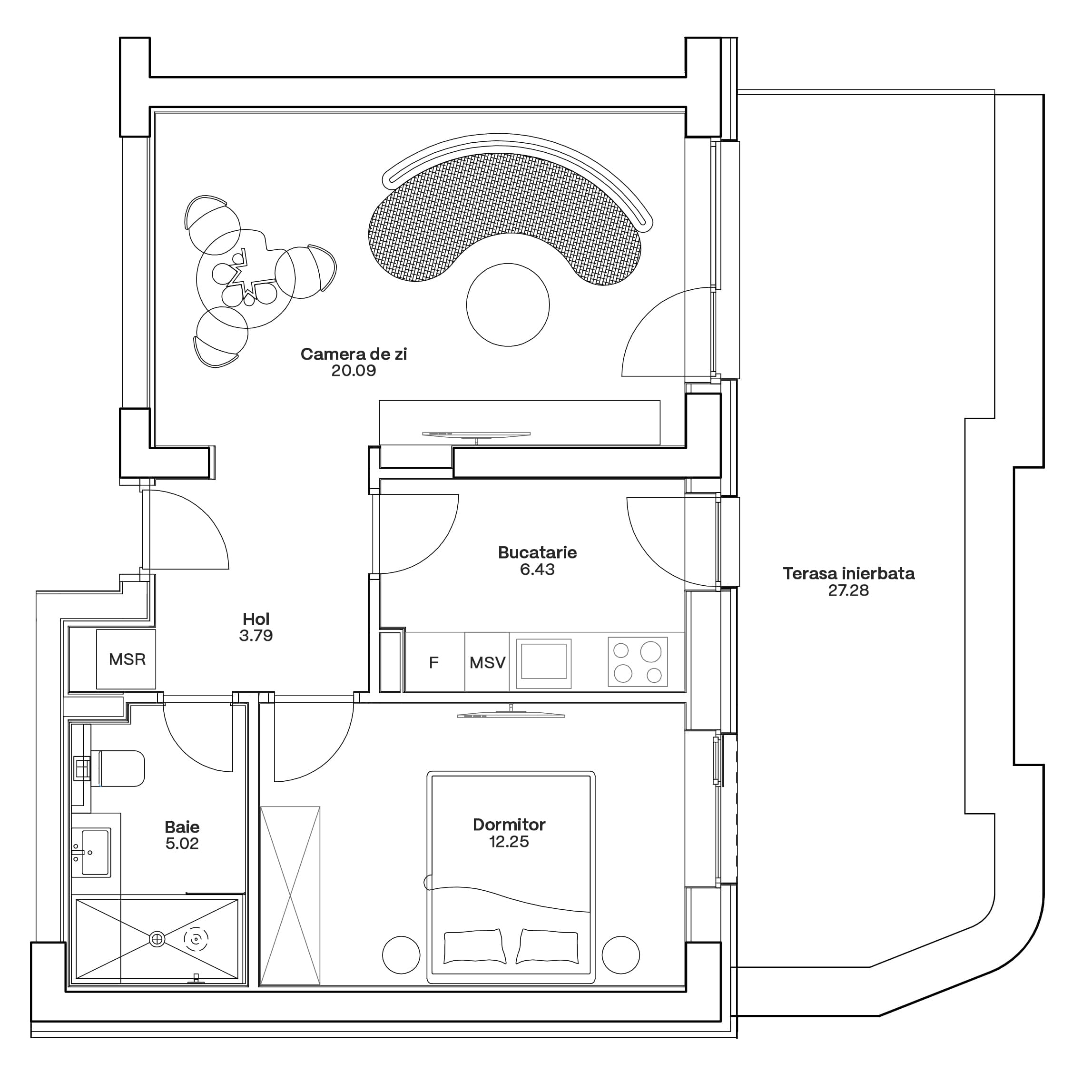 Plan apartament C3-B-003