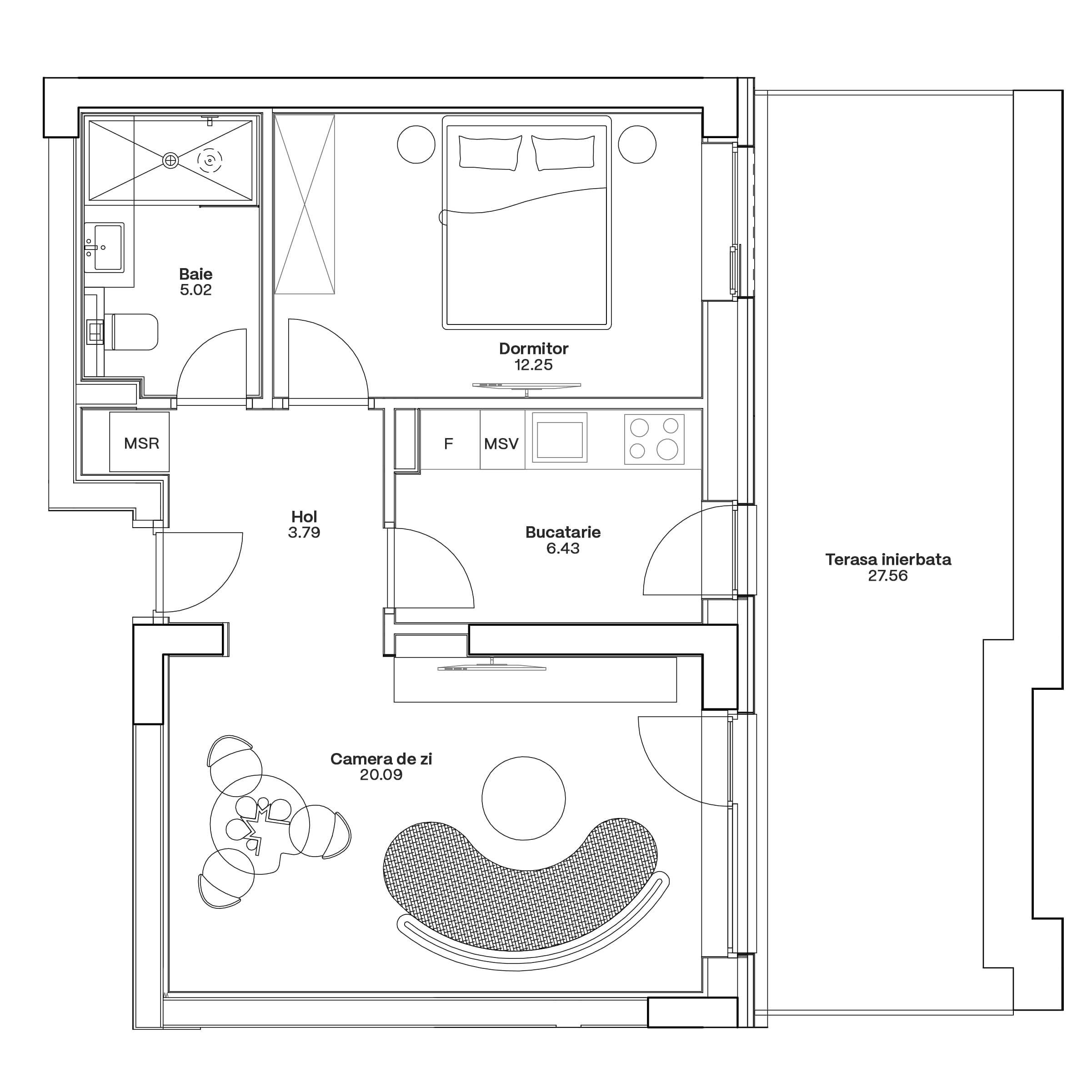 Plan apartament C3-B-005