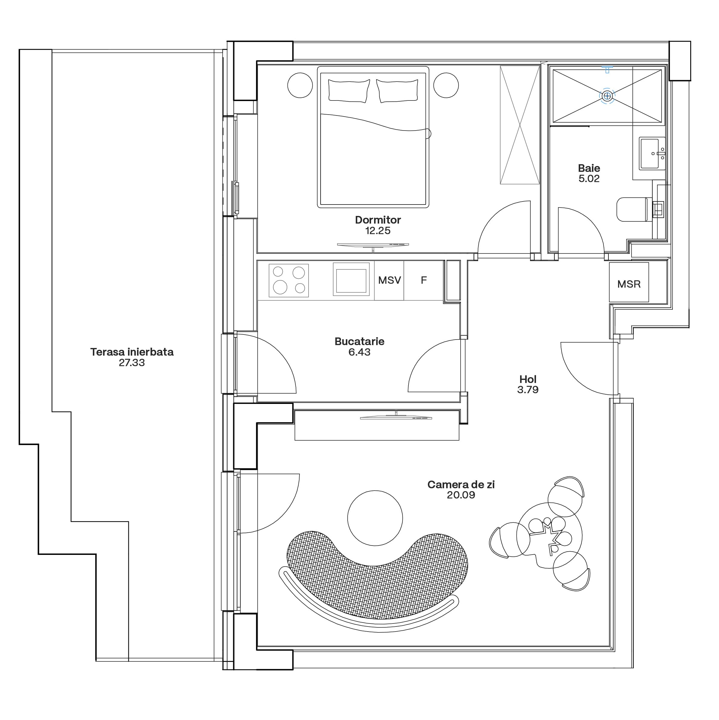Plan apartament C3-B-006
