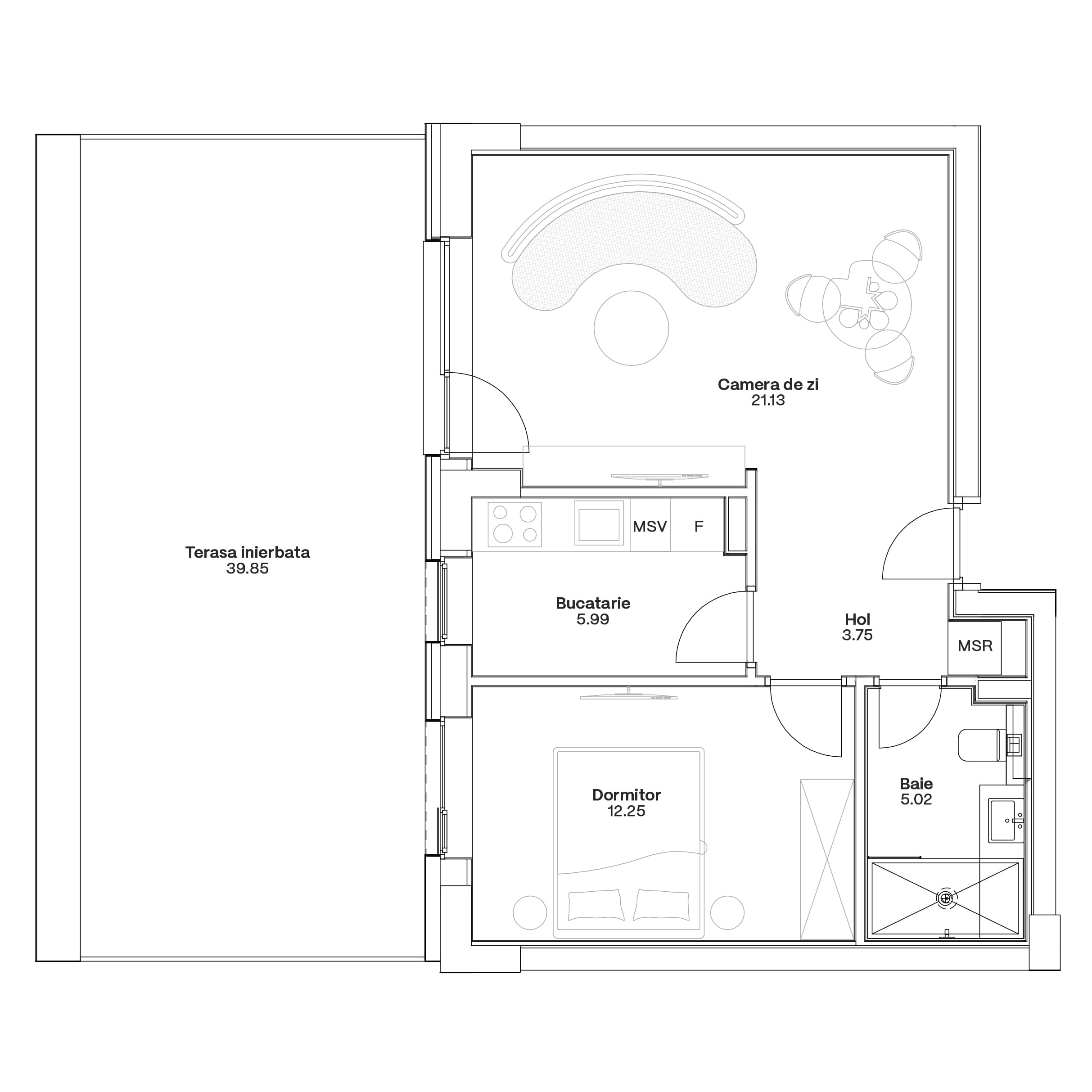 Plan apartament C6-A-002