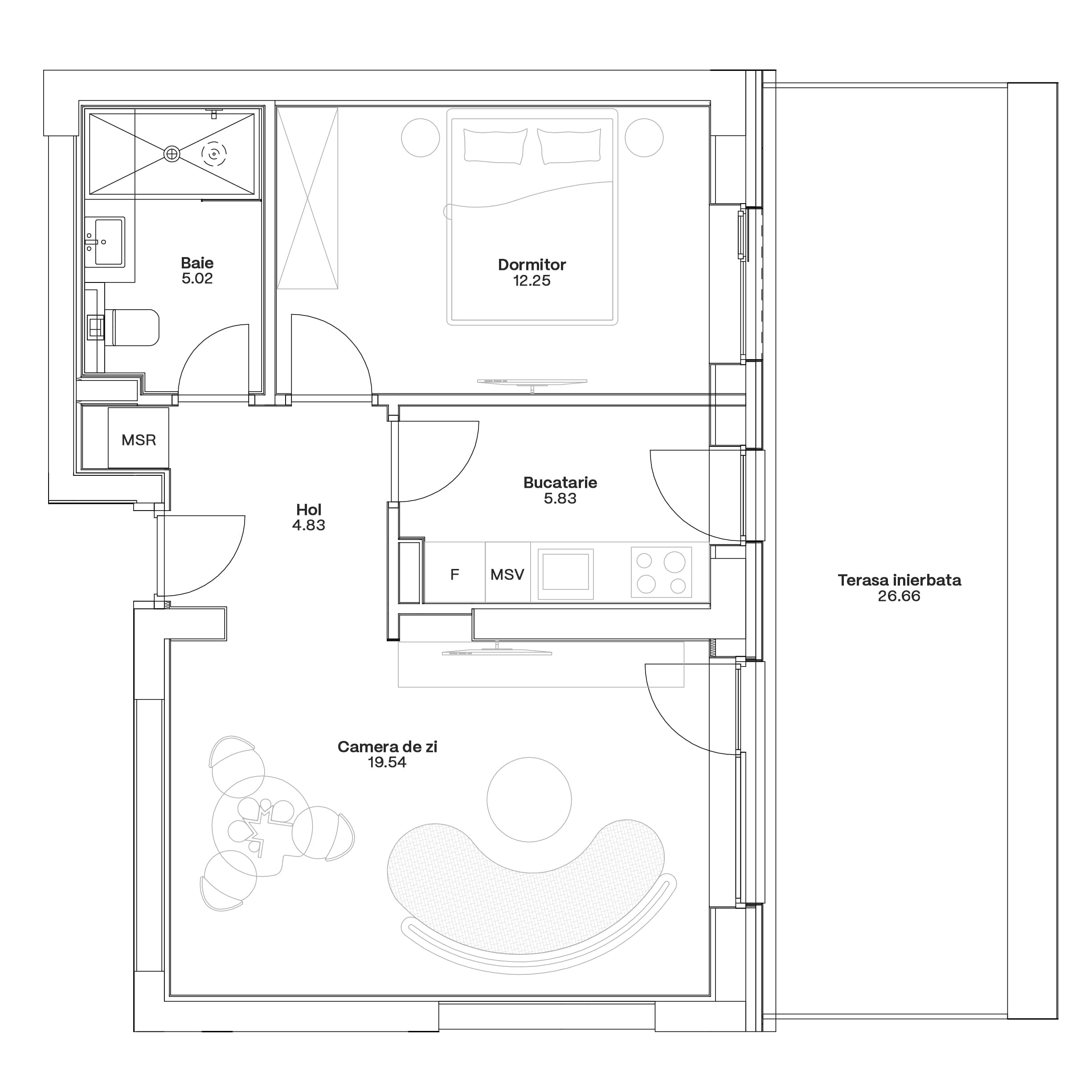 Plan apartament C6-B-005