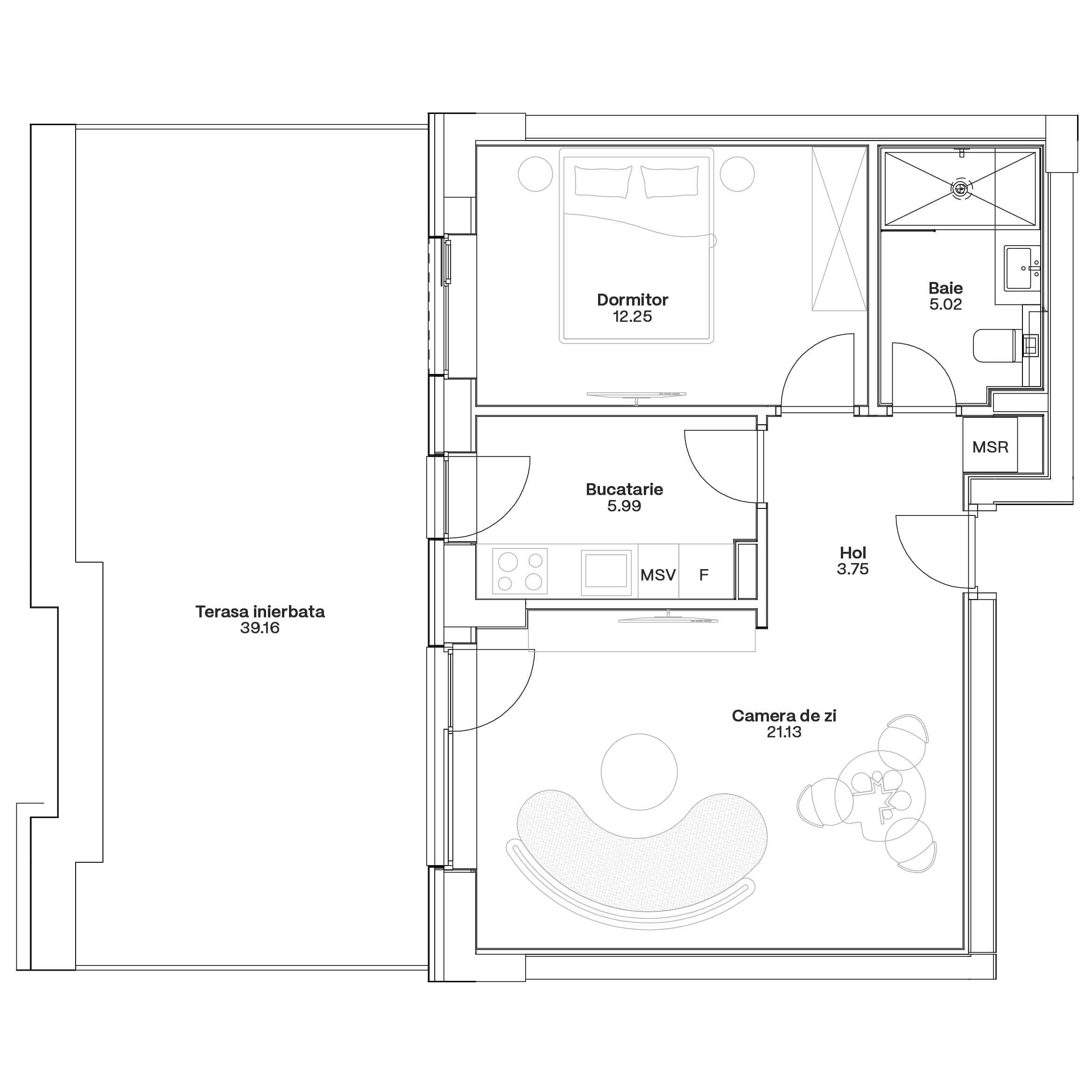 Plan apartament C6-B-006